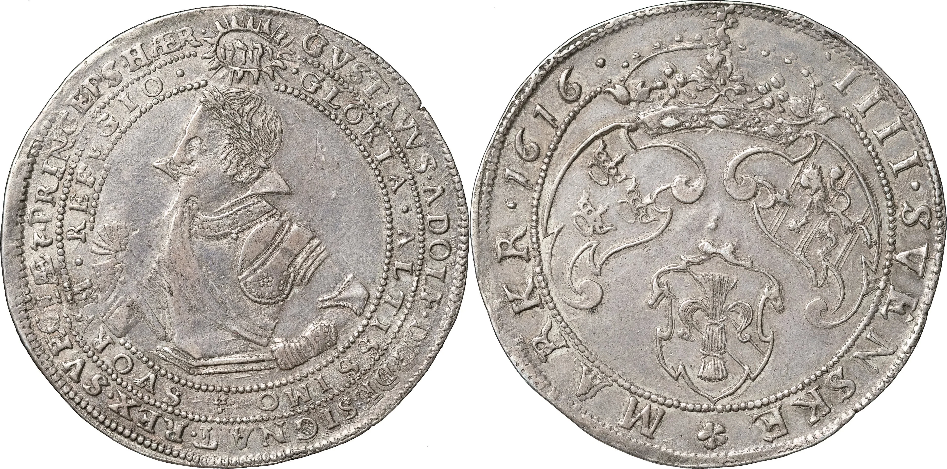 GUSTAV II ADOLF (1611-1632). STOCKHOLM. 4 mark 1616
