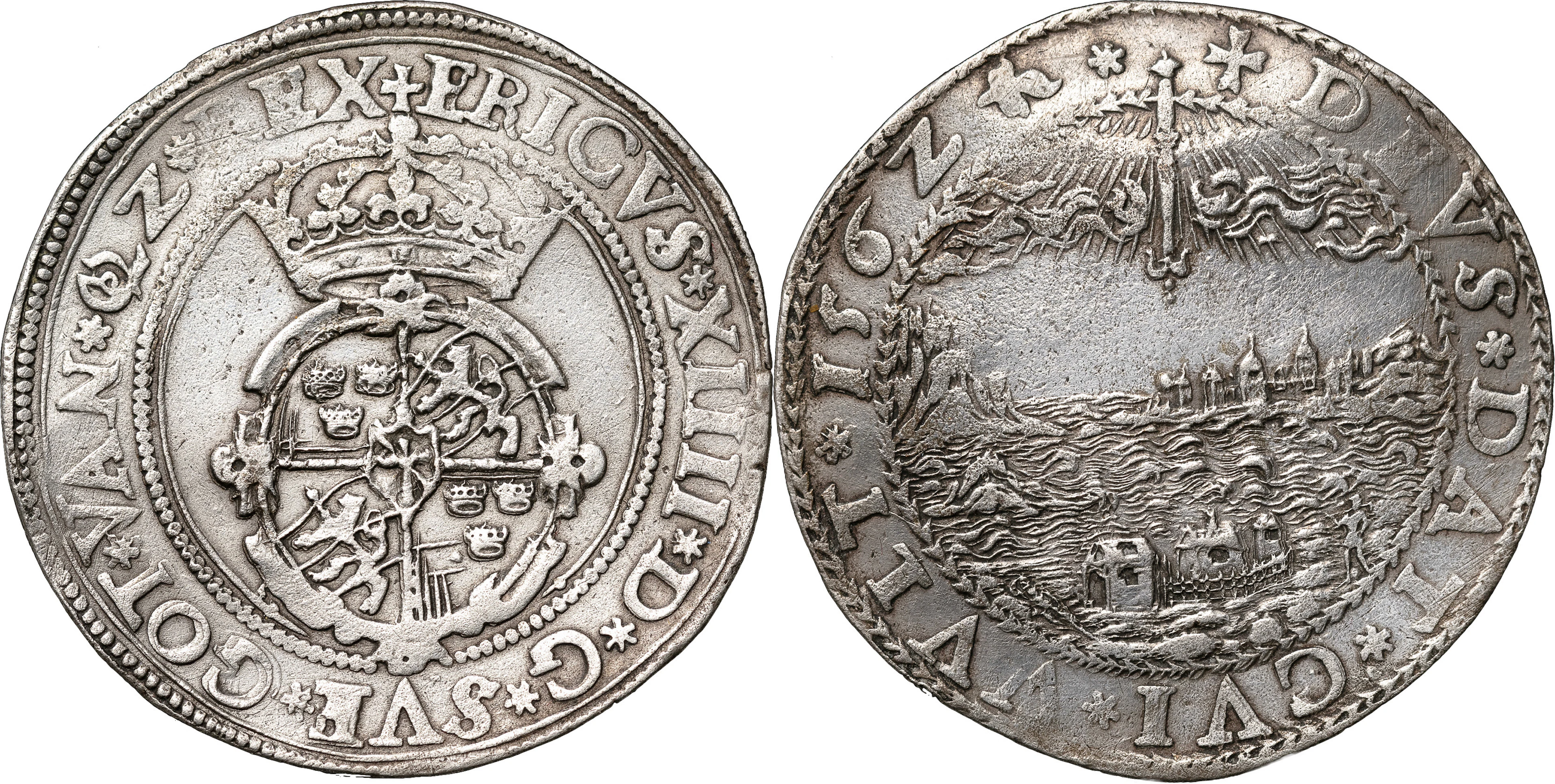 ERIK XIV (1560-1568). STOCKHOLM. 3 mark 1562
