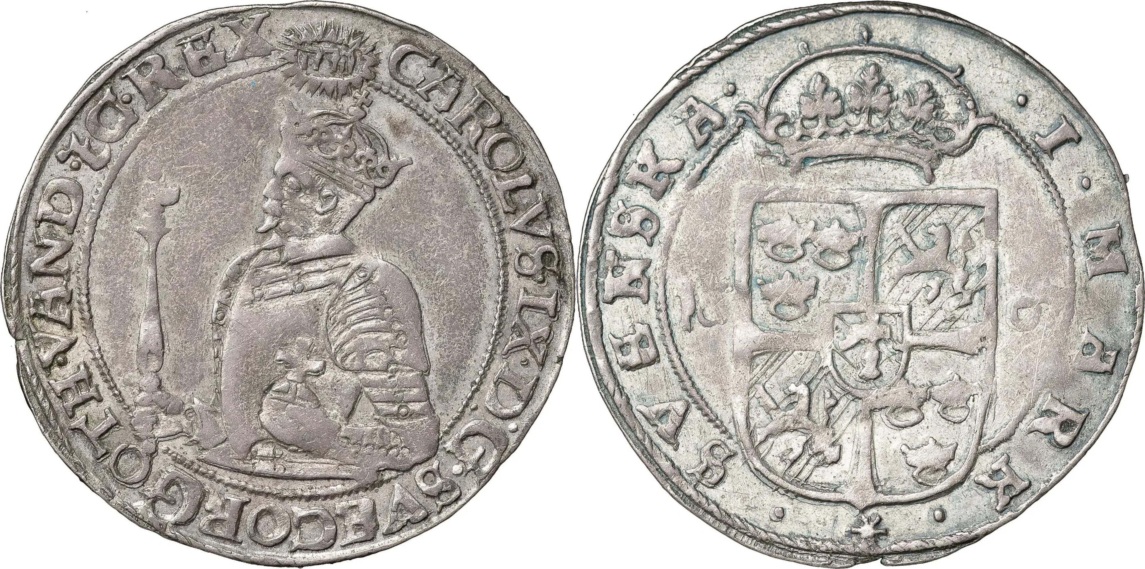 KARL IX (1604-1611). STOCKHOLM. Mark 1607