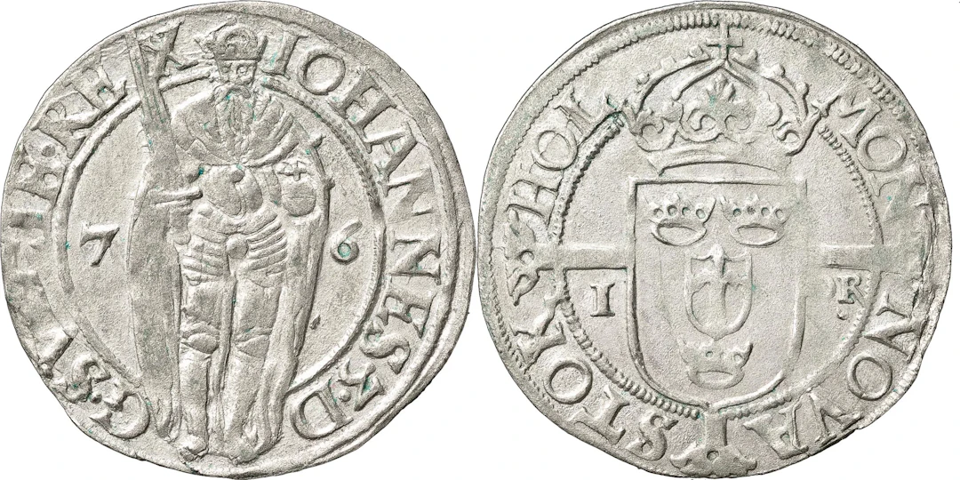 JOHAN III (1568-1592). STOCKHOLM. Öre 1576
