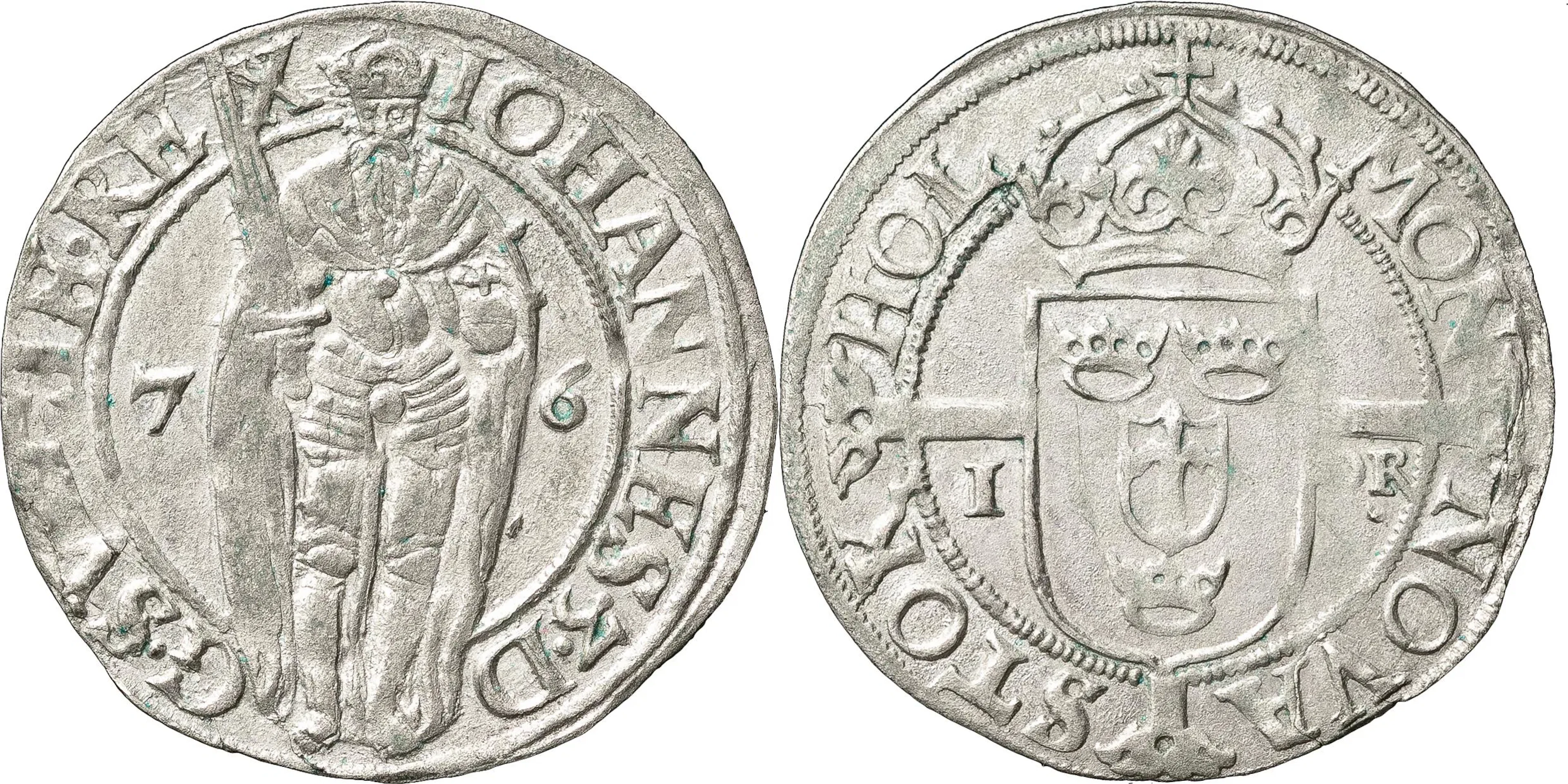 JOHAN III (1568-1592). STOCKHOLM. Öre 1576