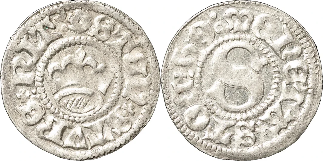 STEN STURE D. Ä. (1470-1497, 1501-1503). STOCKHOLM. Halvörtug med krona