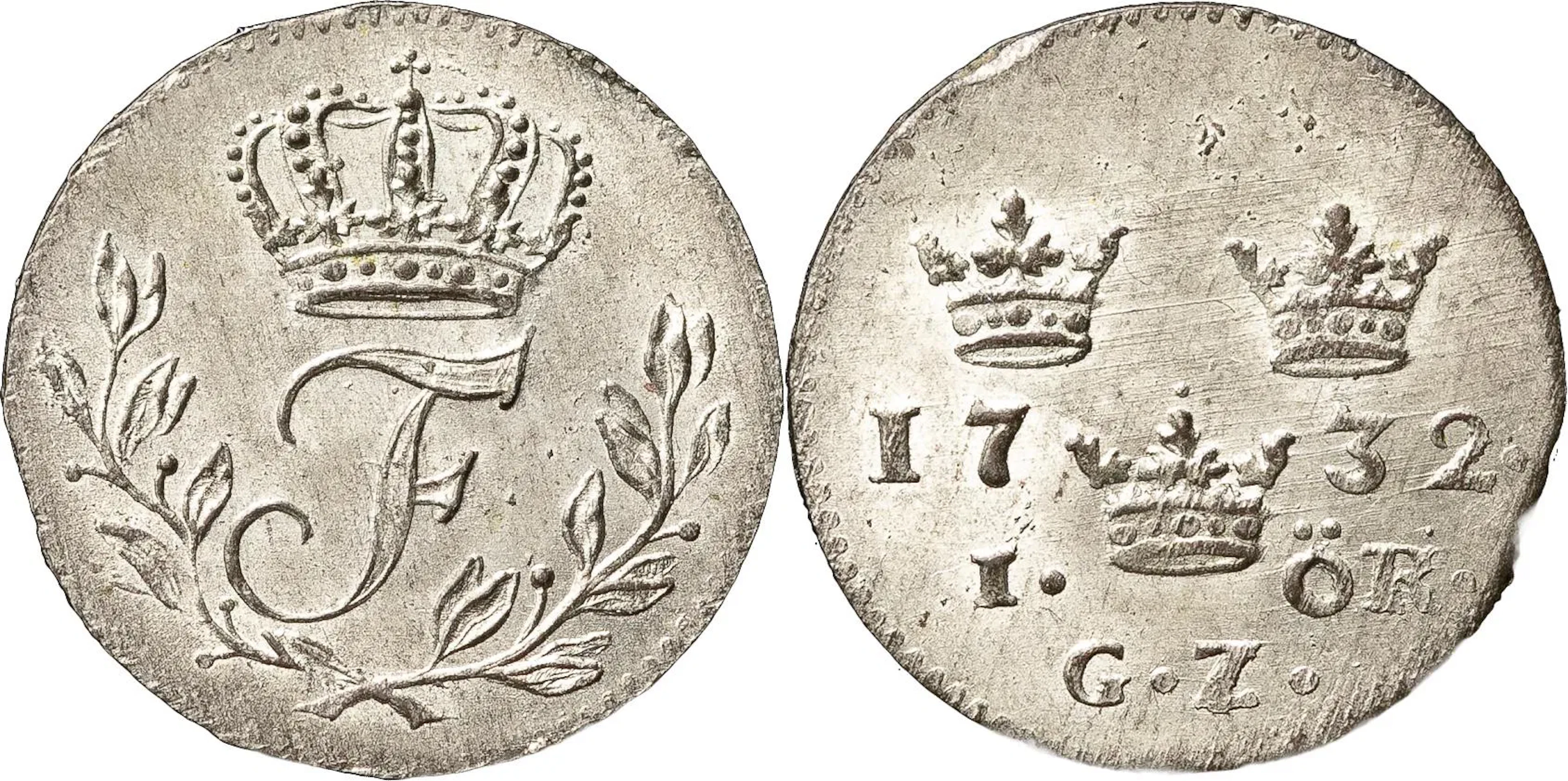 FREDRIK (1720-1751). STOCKHOLM. Öre 1732