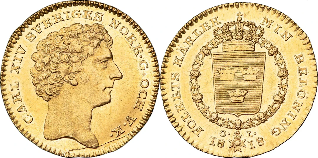 KARL XIV JOHAN (1818-1844). STOCKHOLM. Dukat 1818