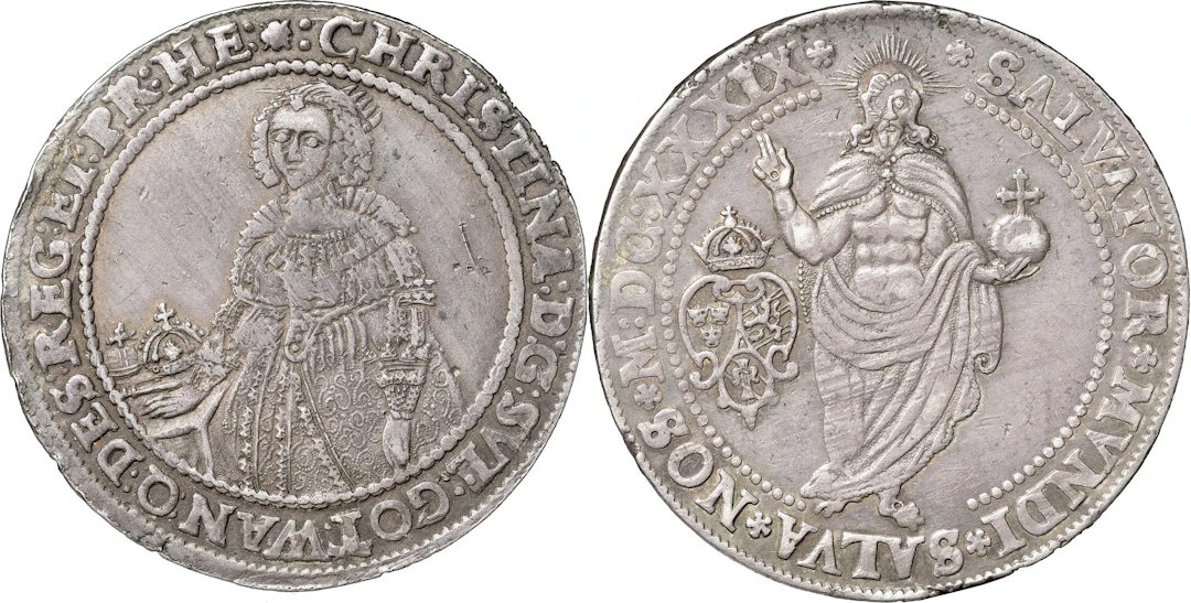 KRISTINA (1632-1654). SALA. Riksdaler 1639