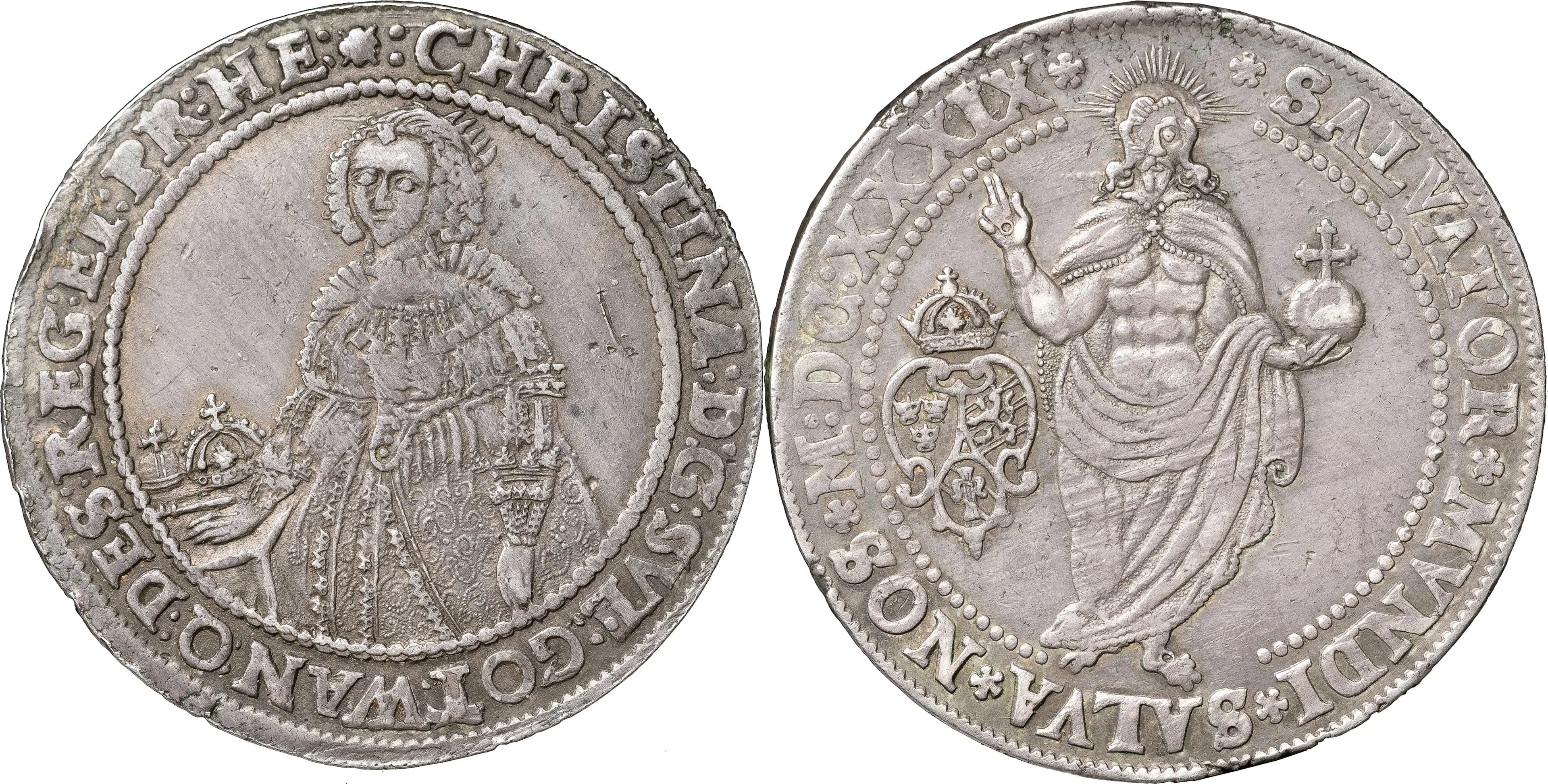 KRISTINA (1632-1654). SALA. Riksdaler 1639