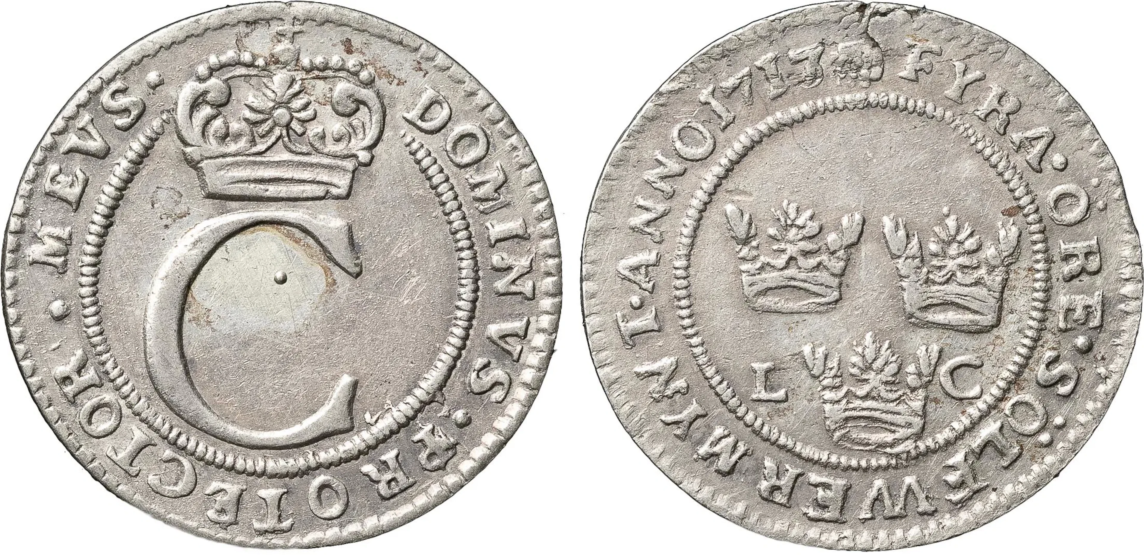 KARL XII (1697-1718). STOCKHOLM. 4 öre 1717