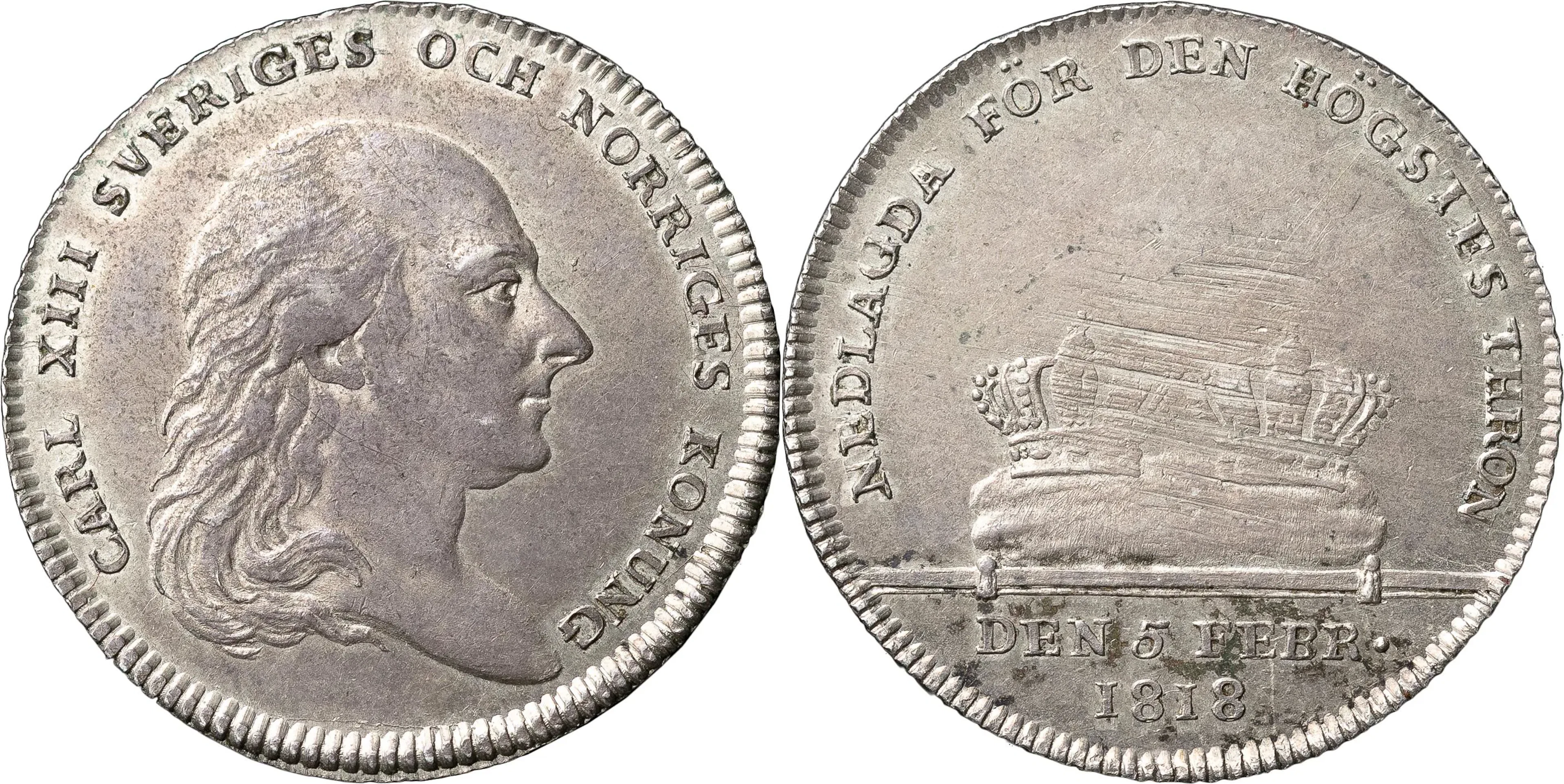 KARL XIII (1809-1818). STOCKHOLM. 1/3 riksdaler 1818