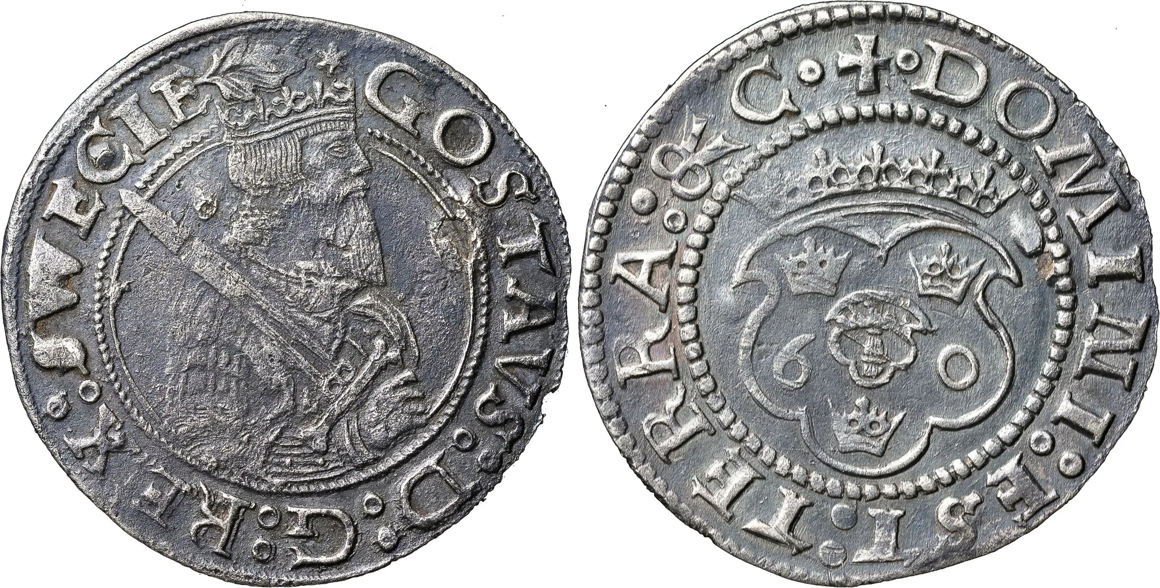 GUSTAV I (1523-1560). STOCKHOLM. 1/2 mark 1560