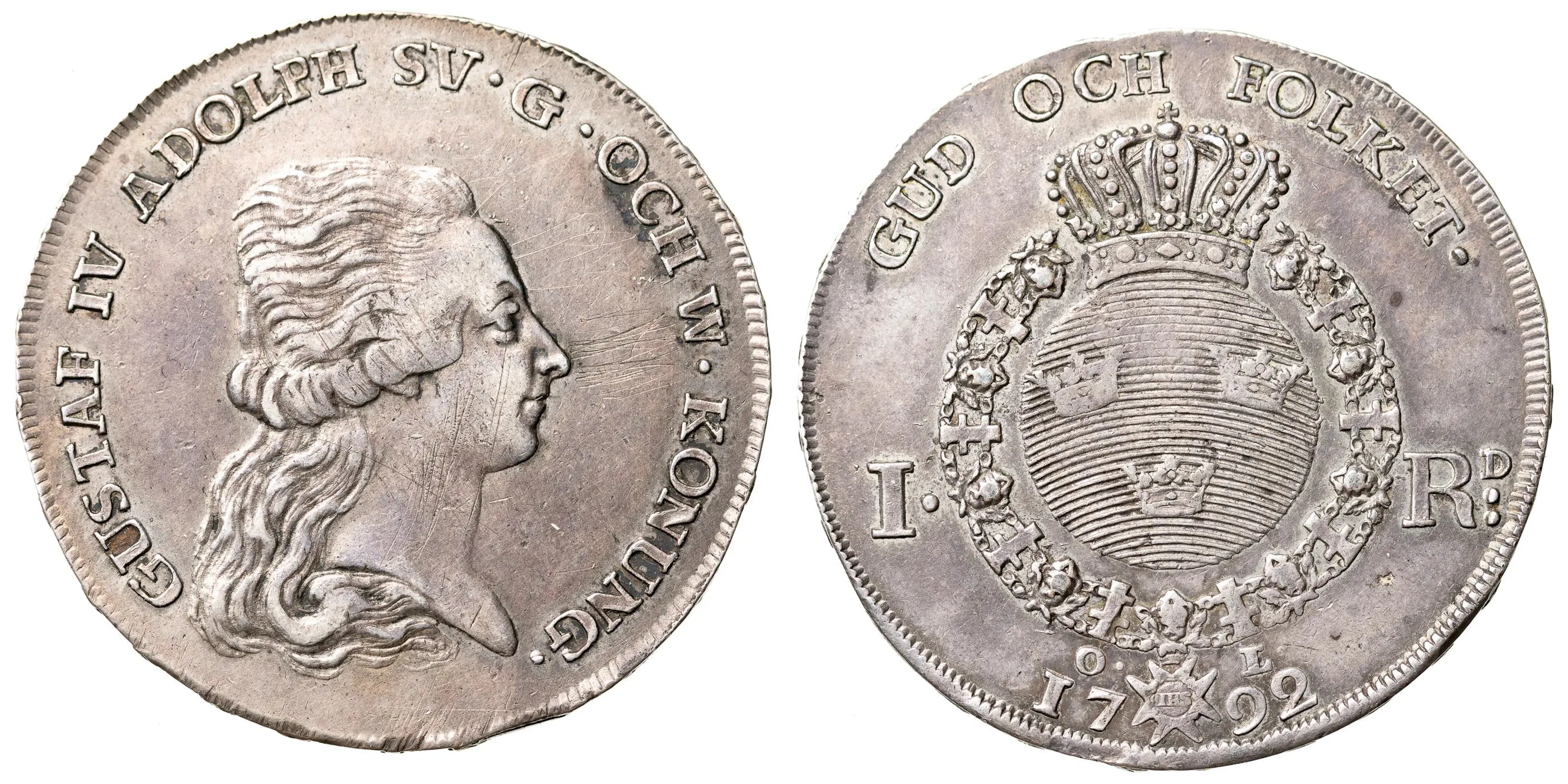 GUSTAV IV ADOLF (1792-1809). Riksdaler 1792