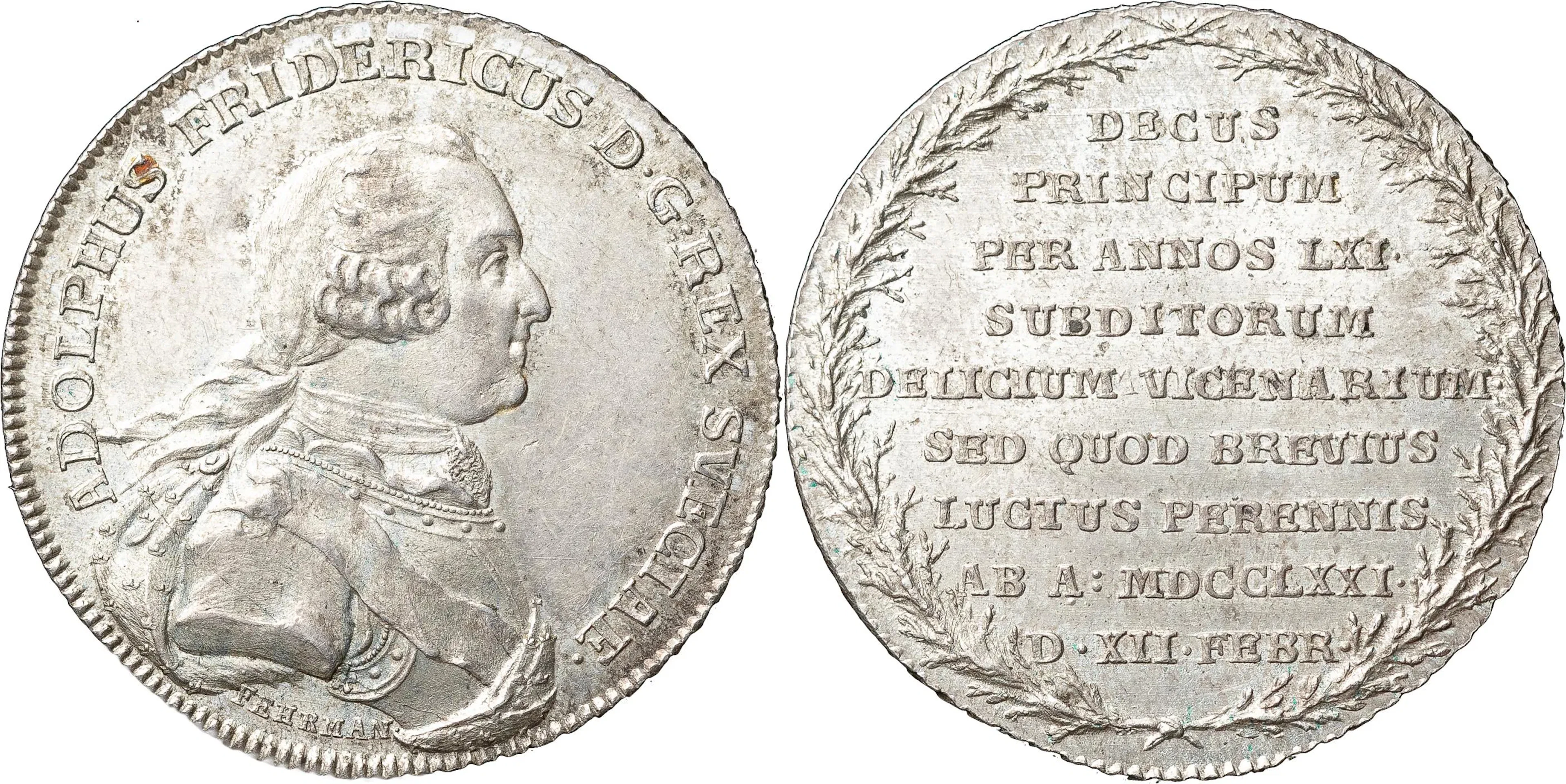 ADOLF FREDRIK (1751-1771). STOCKHOLM. 2 mark 1771