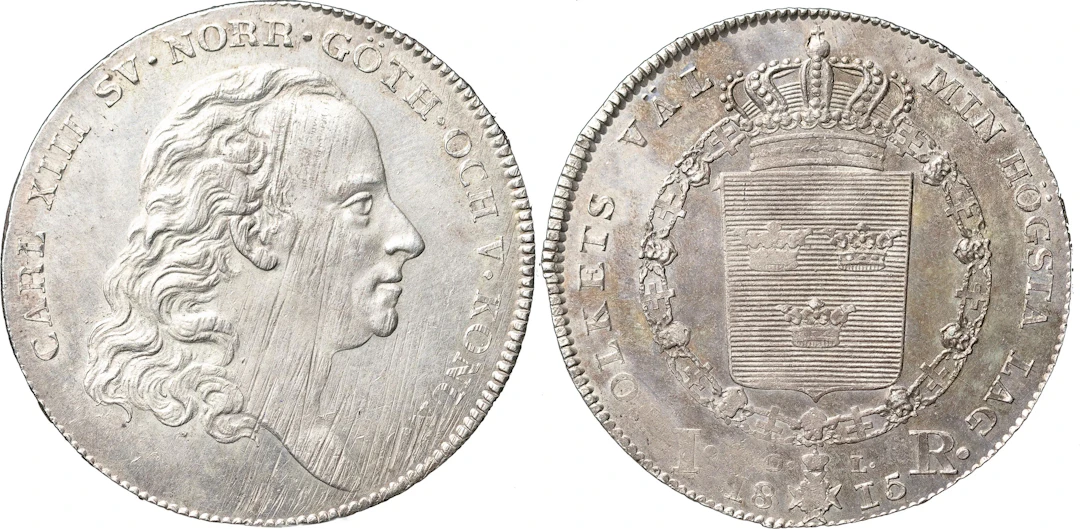 KARL XIII (1809-1818). STOCKHOLM. Riksdaler 1815