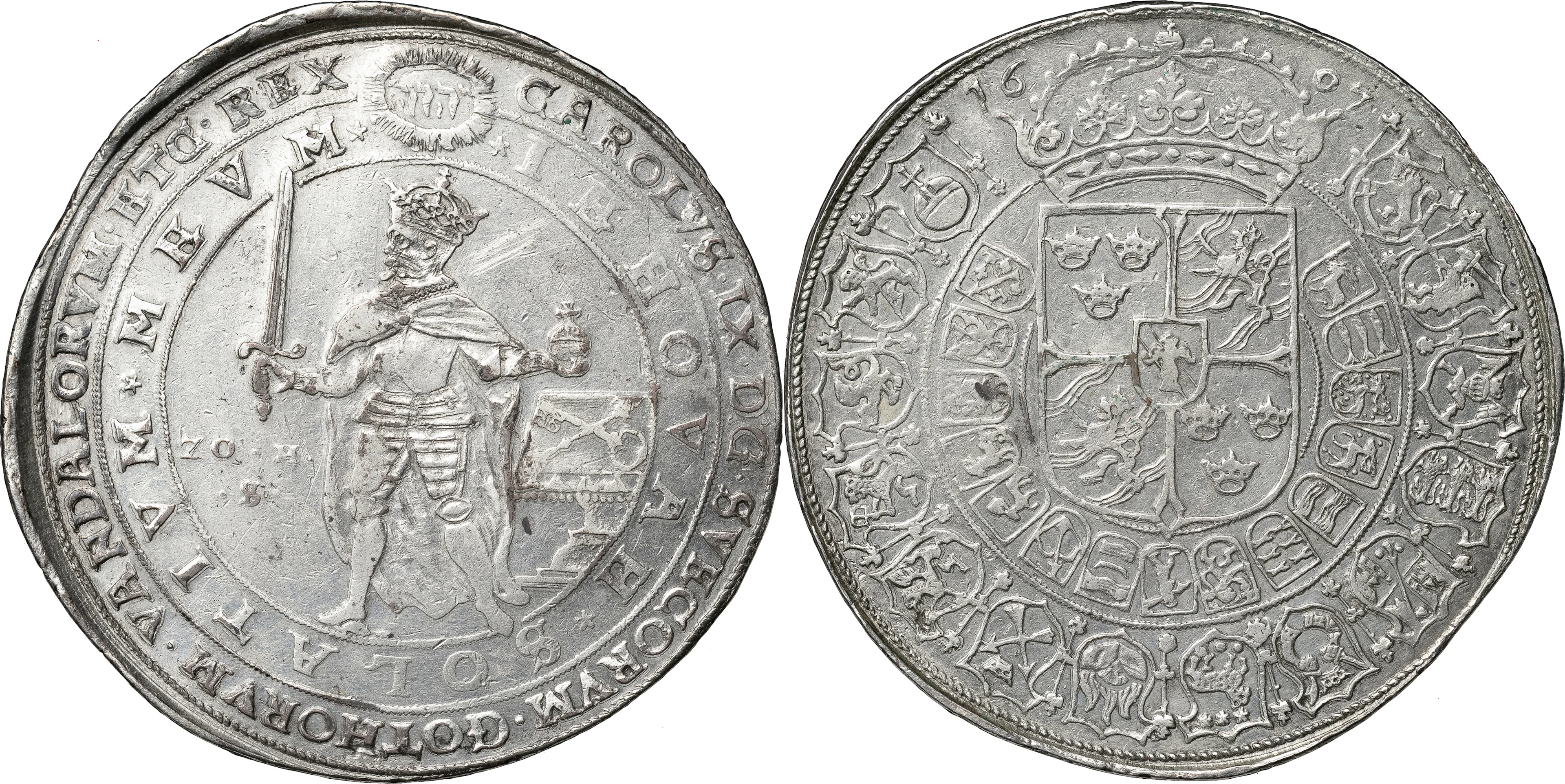 KARL IX (1604-1611). STOCKHOLM. 20 mark 1607