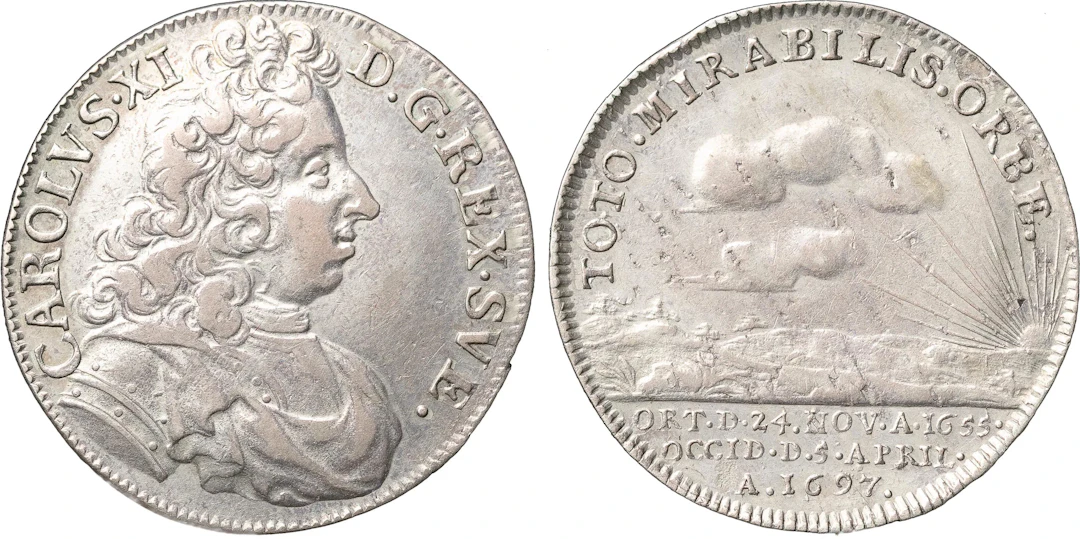 KARL XI (1660-1697). STOCKHOLM. 2 mark 1697