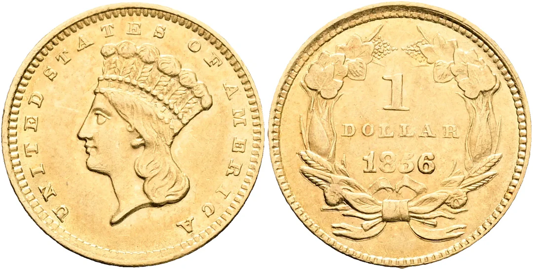 USA. Dollar 1856