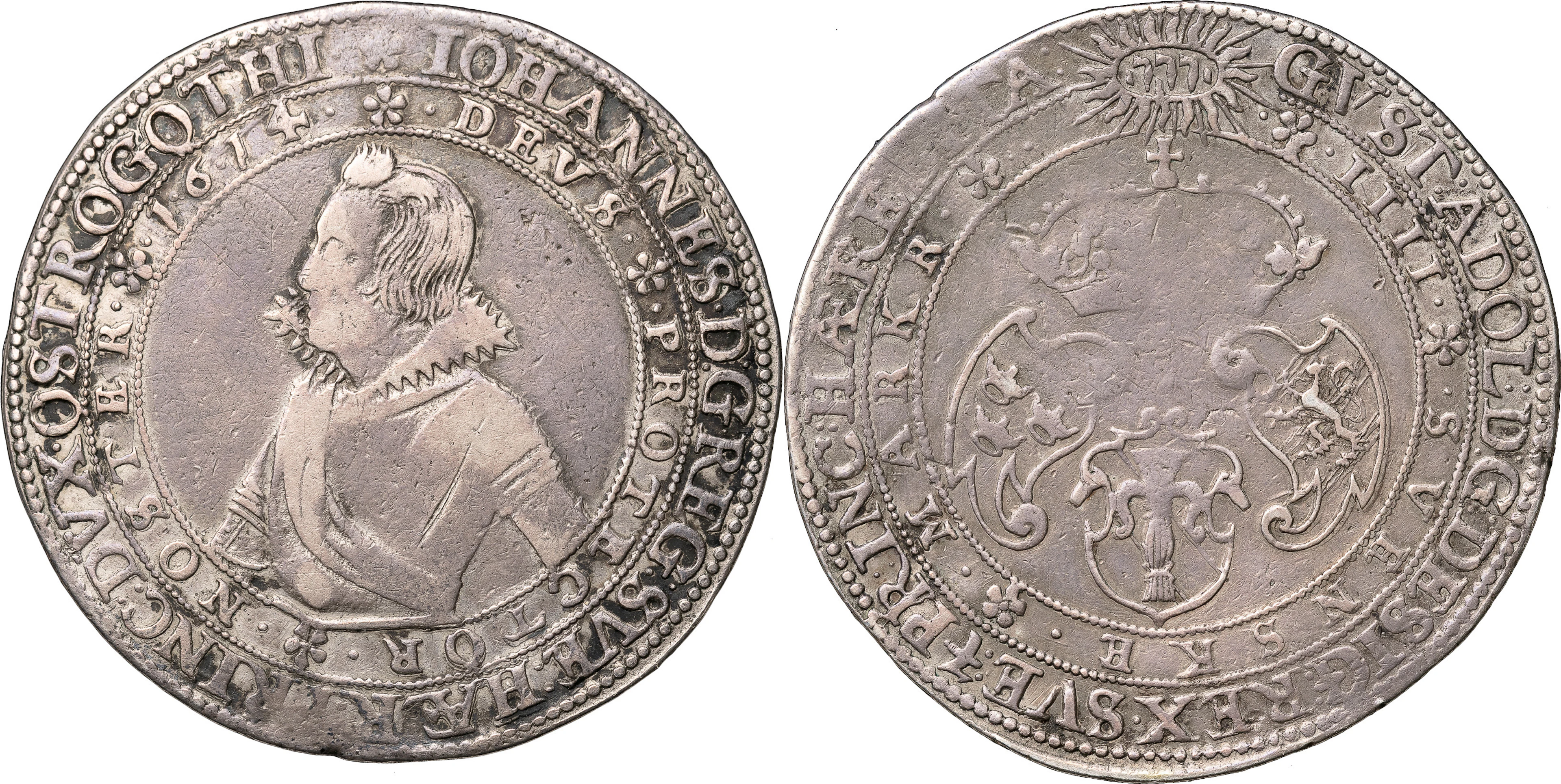 HERTIG JOHAN AV ÖSTERGÖTLAND (1606-1618). VADSTENA. 4 mark 1614