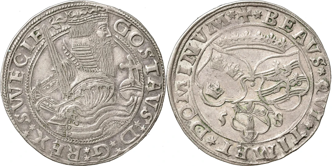 GUSTAV I (1523-1560). STOCKHOLM. Mark 1558