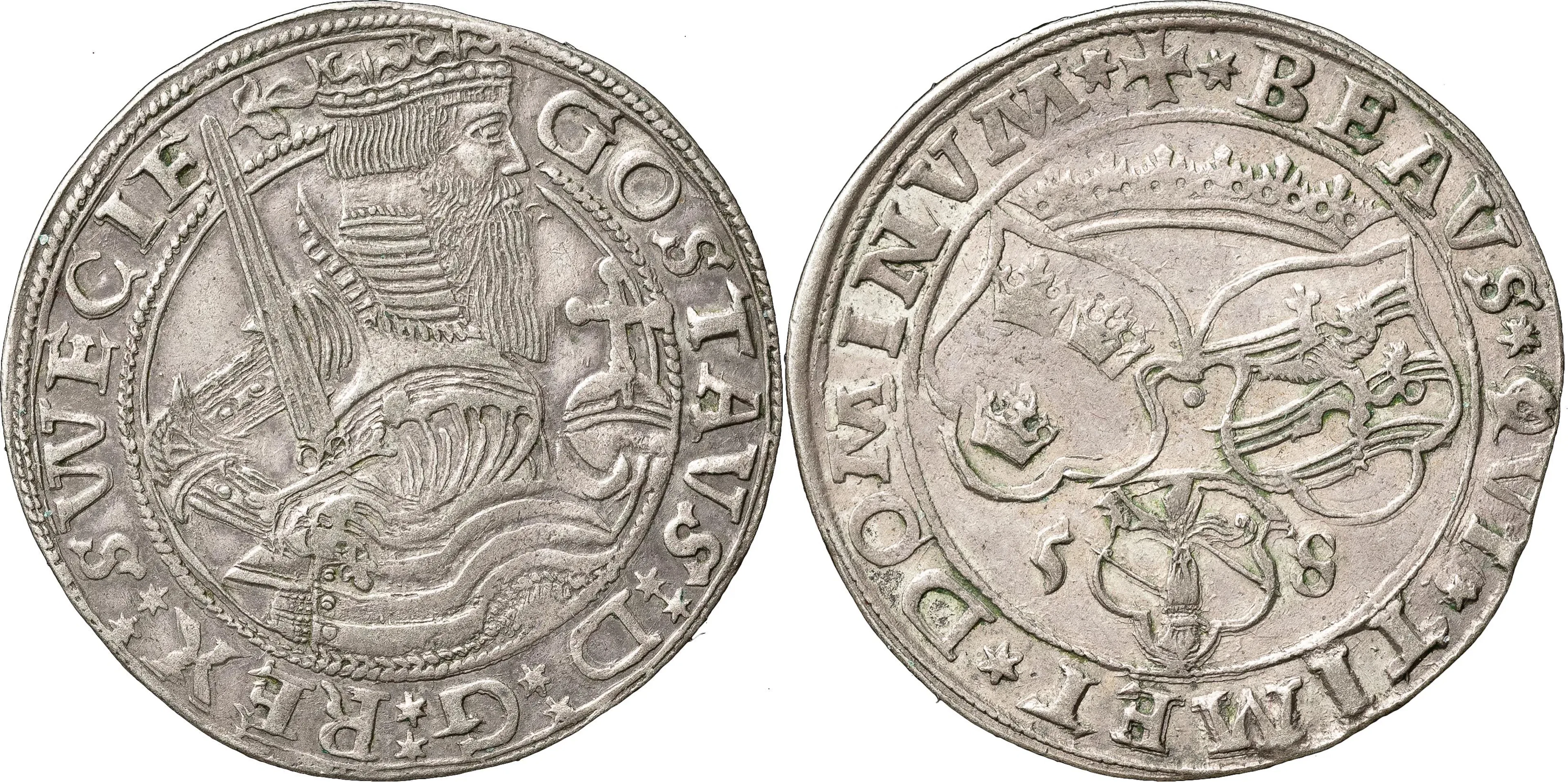 GUSTAV I (1523-1560). STOCKHOLM. Mark 1558