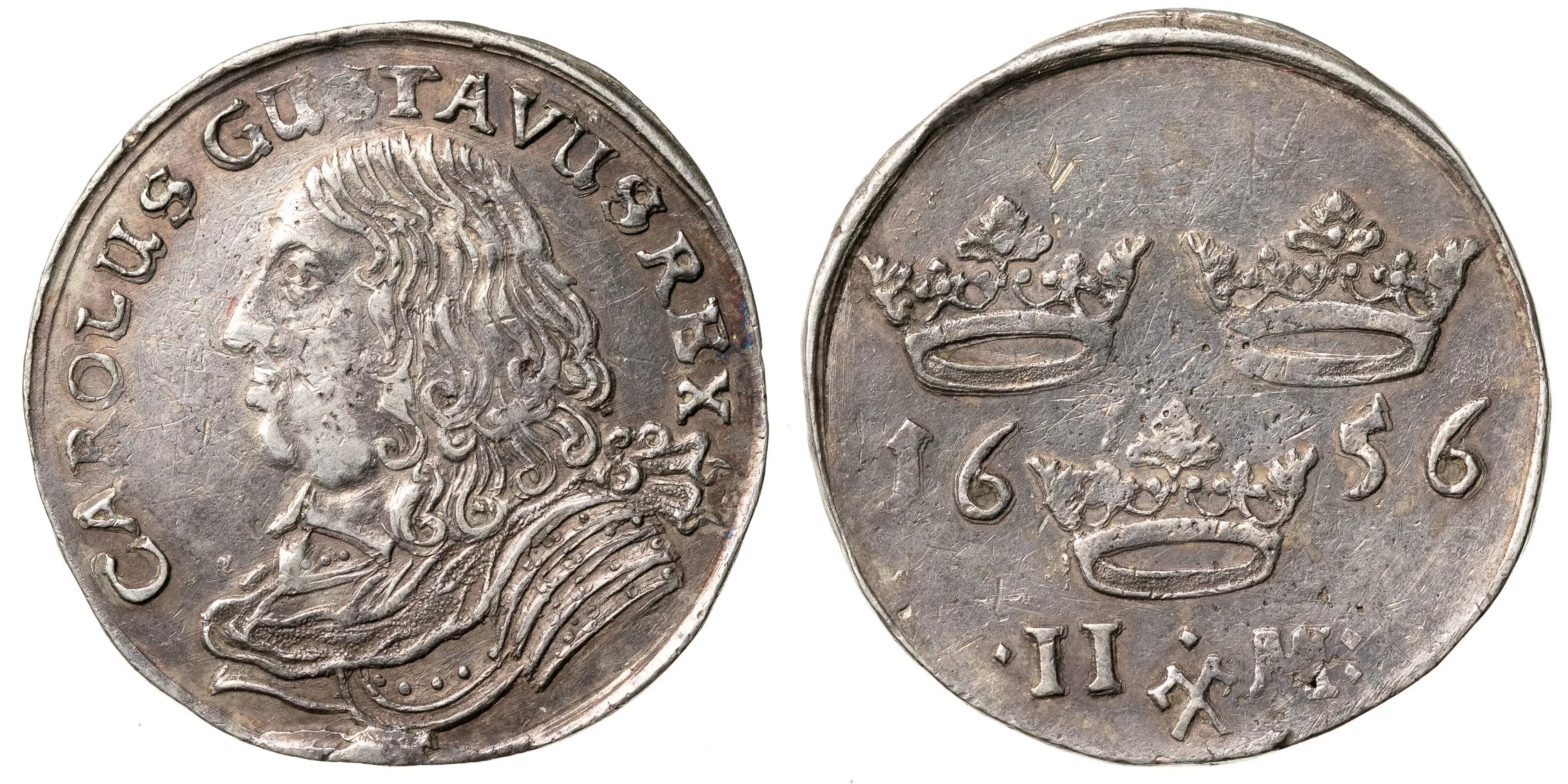 KARL X GUSTAV (1654-1660). 2 mark 1656