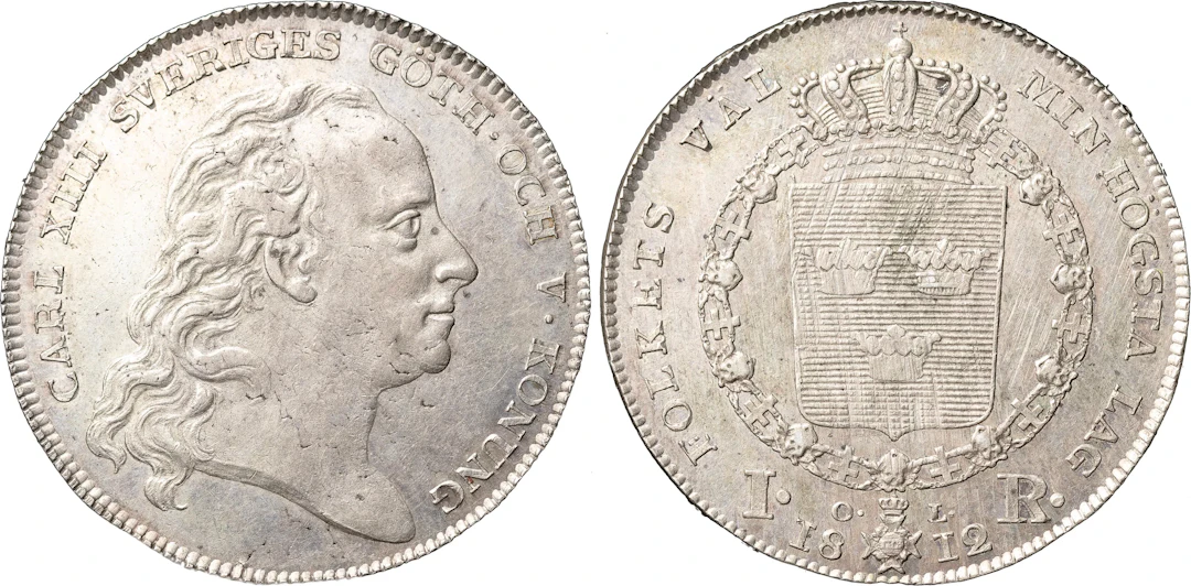 KARL XIII (1809-1818). STOCKHOLM. Riksdaler 1812