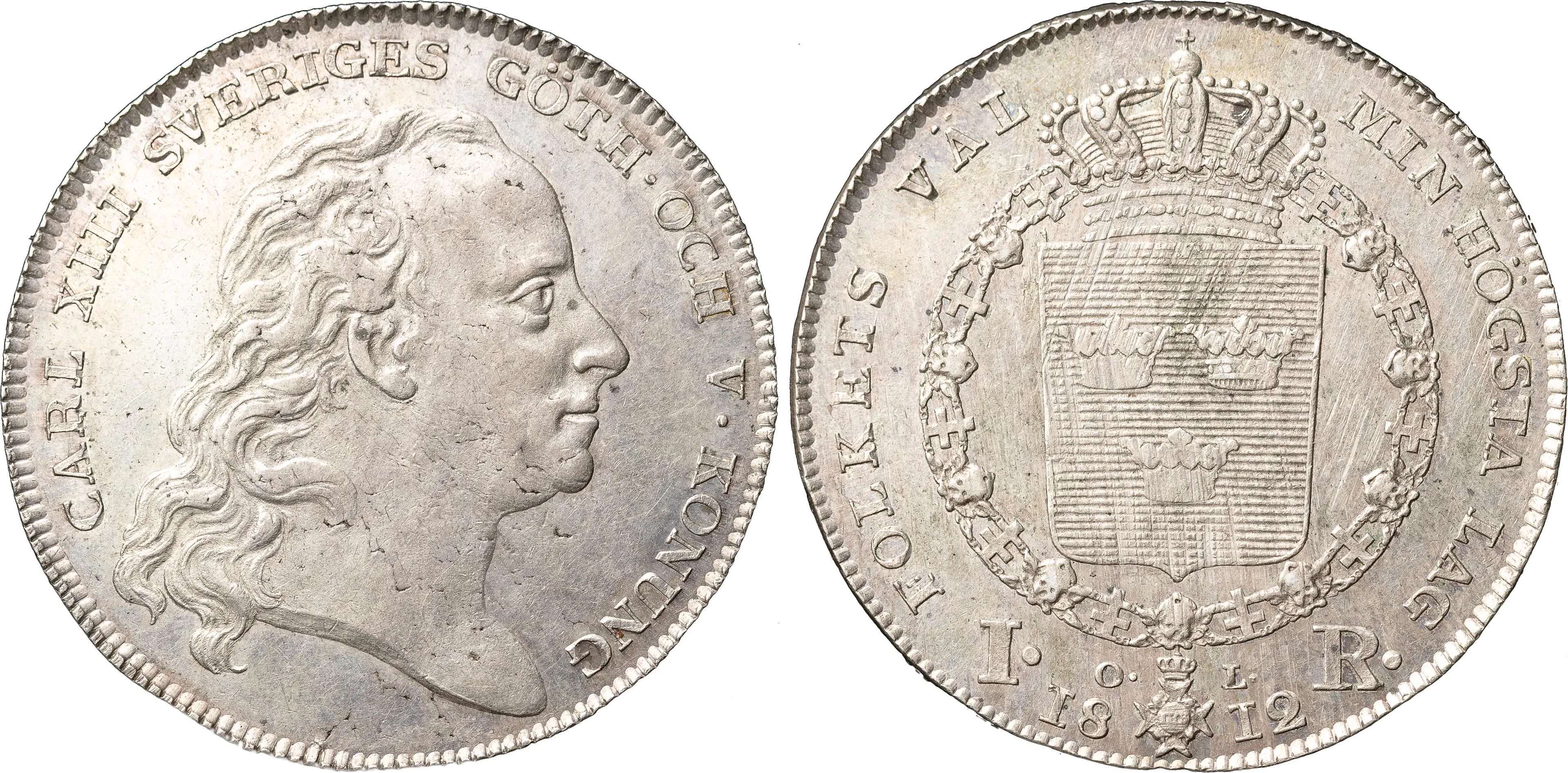 KARL XIII (1809-1818). STOCKHOLM. Riksdaler 1812