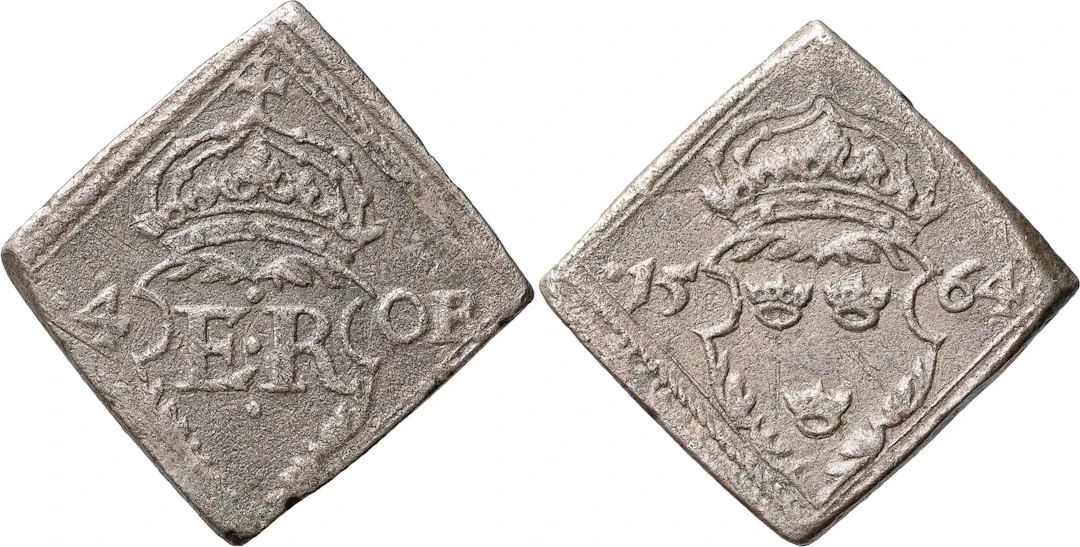 ERIK XIV (1560-1568). STOCKHOLM. 4 öre 1564