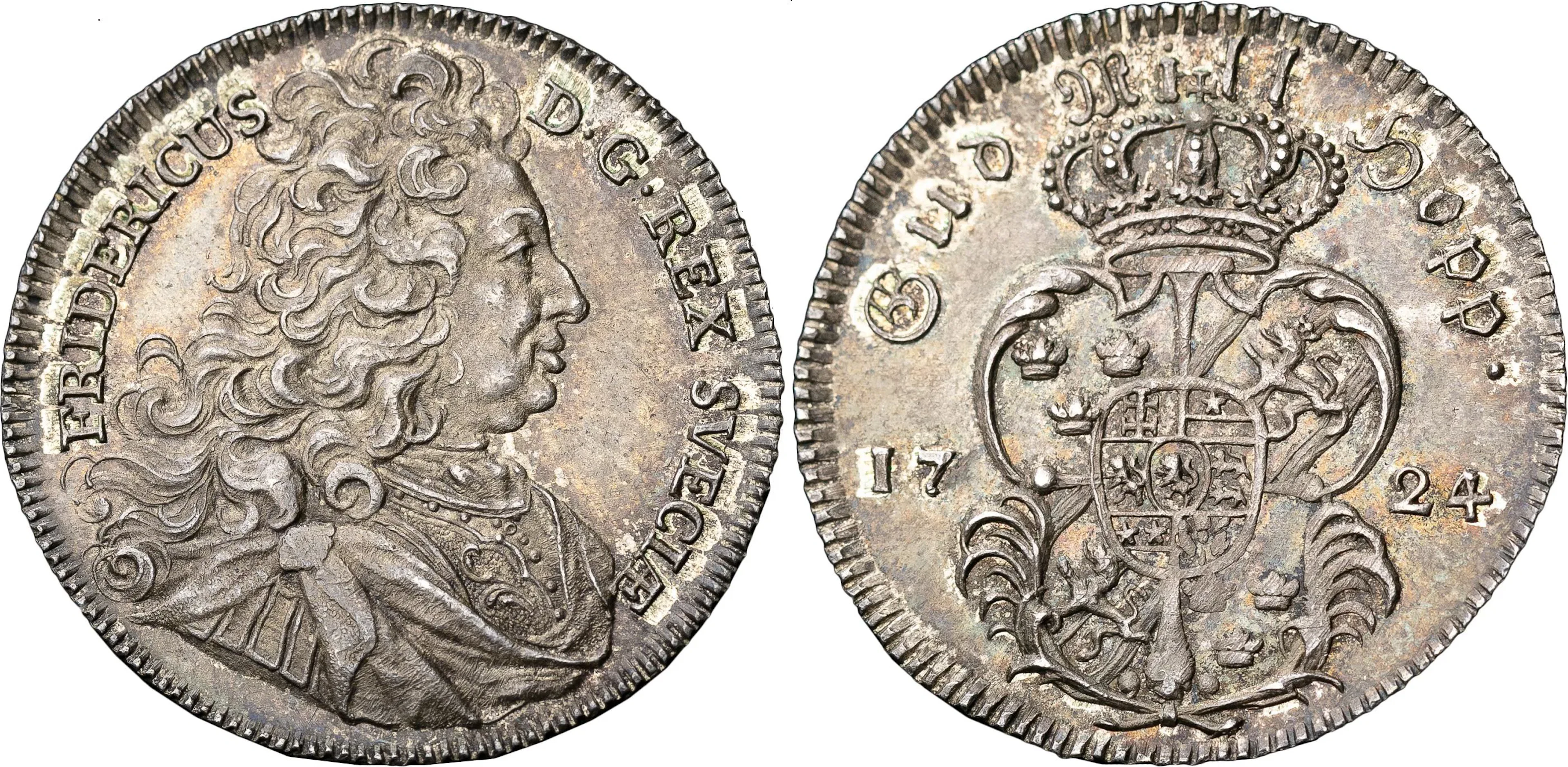 FREDRIK (1720-1751). STOCKHOLM. 1/4 riksdaler 1724
