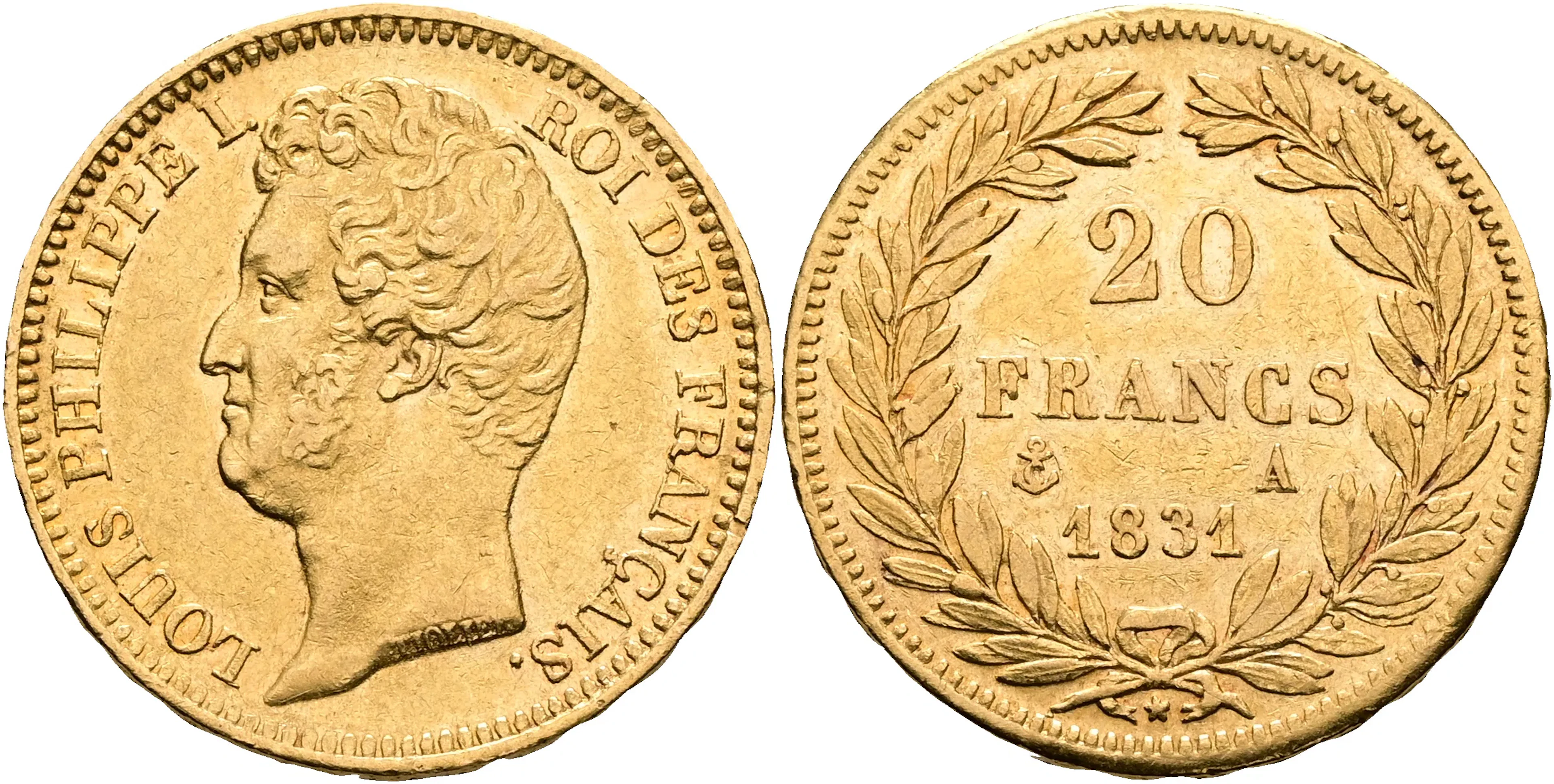 FRANKRIKE / FRANCE. 20 francs 1831