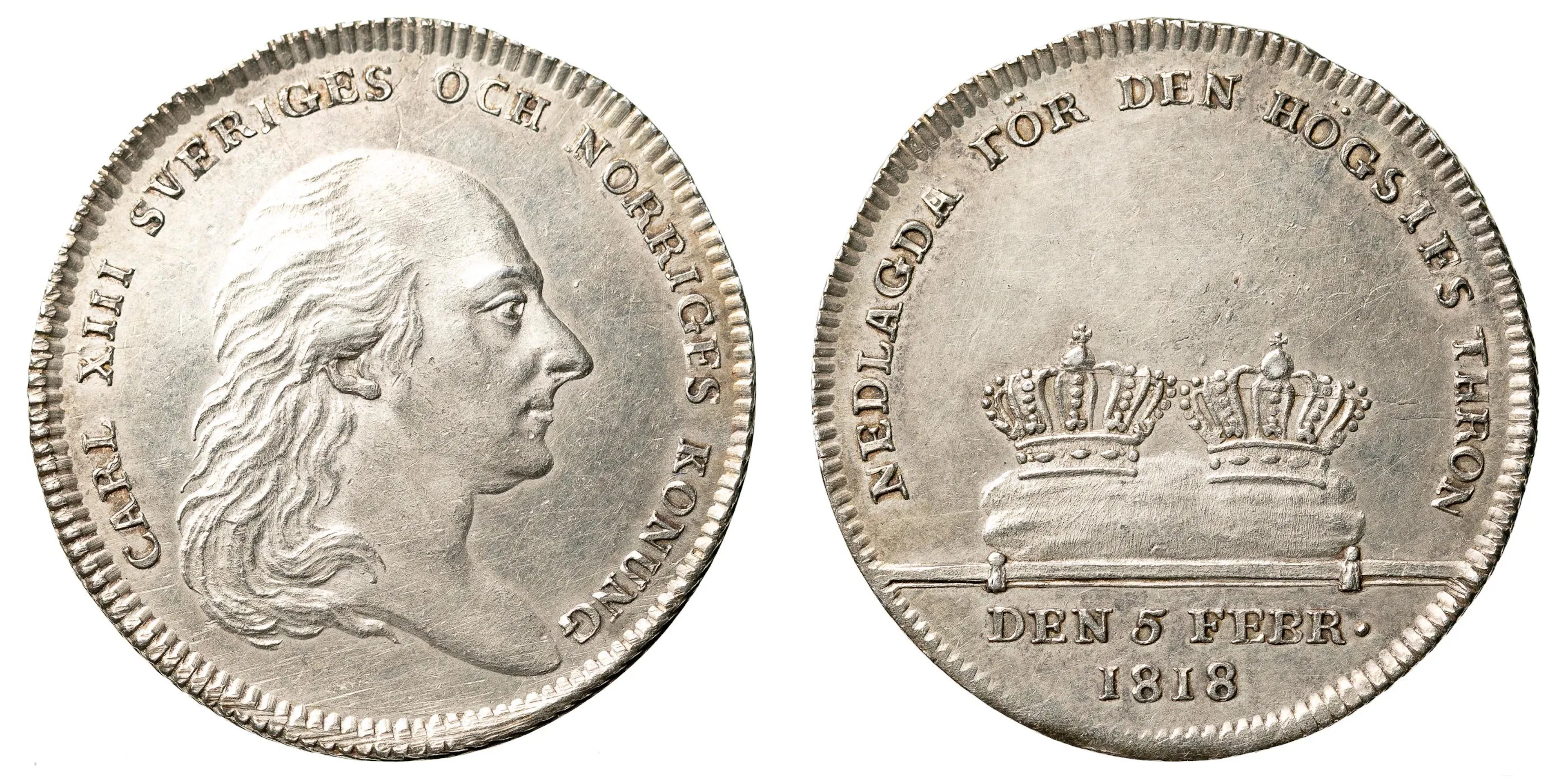 KARL XIII (1809-1818). Kastmynt 1818