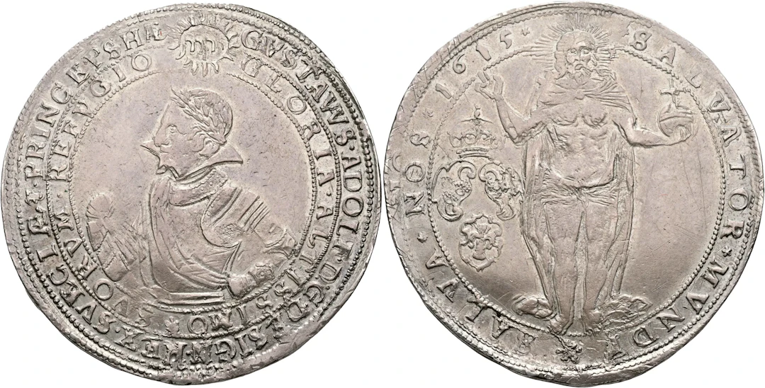 GUSTAV II ADOLF (1611-1632). Riksdaler 1615