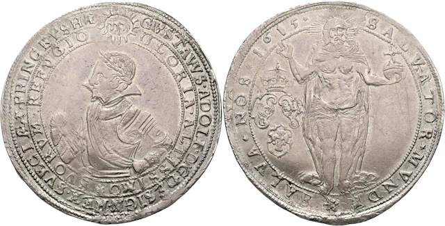GUSTAV II ADOLF (1611-1632). Riksdaler 1615