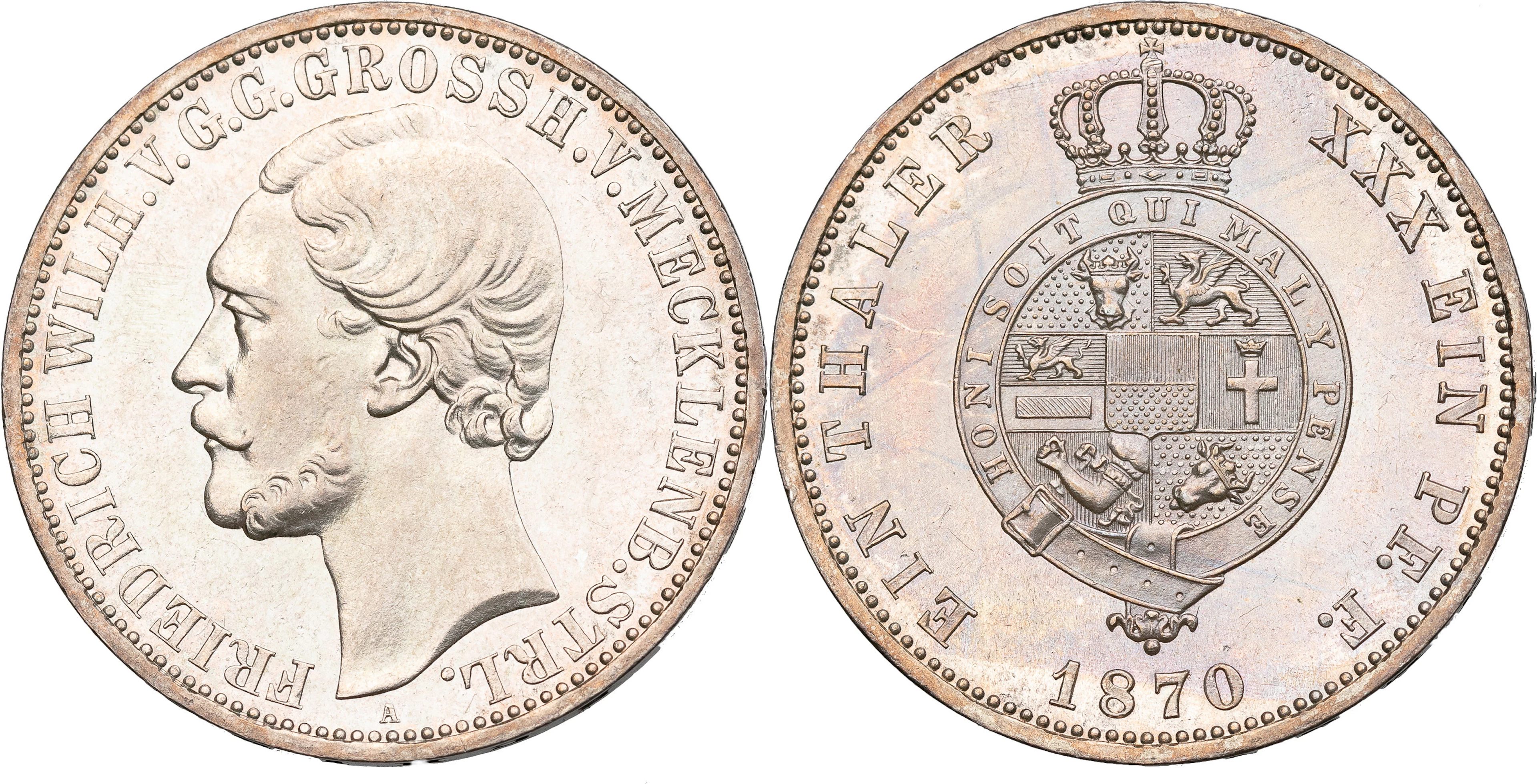 TYSKA STATER / GERMN STATES. MECKLENBURG-STRELITZ. Friedrich Wilhelm