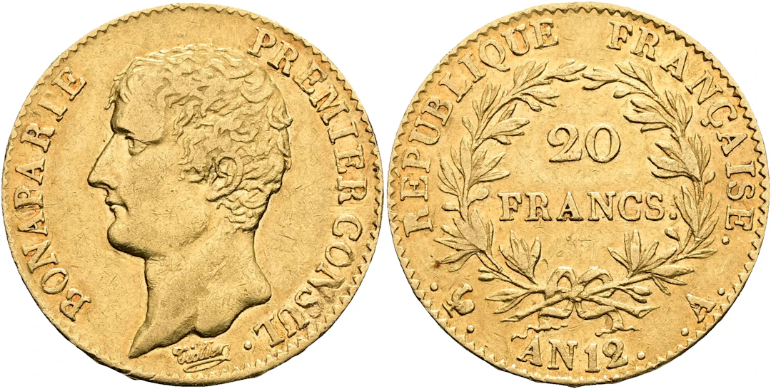 FRANKRIKE / FRANCE. 20 francs An 12