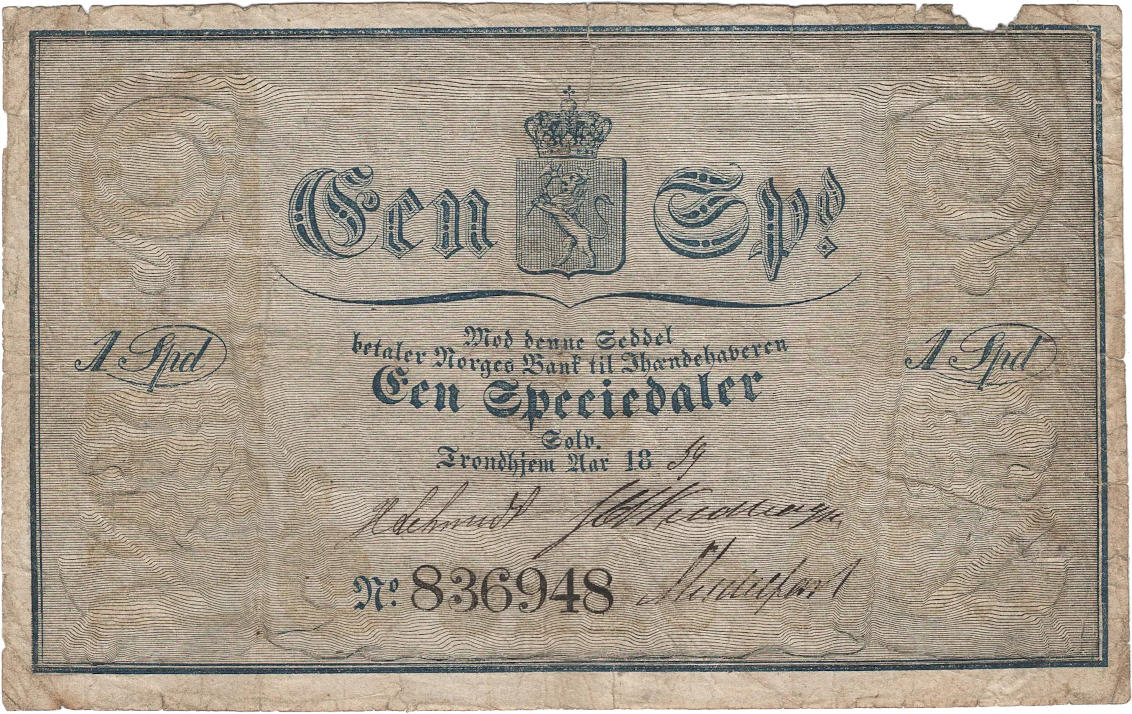 NORGE / NORWAY. Karl XV (1859-1872). Speciedaler 1859