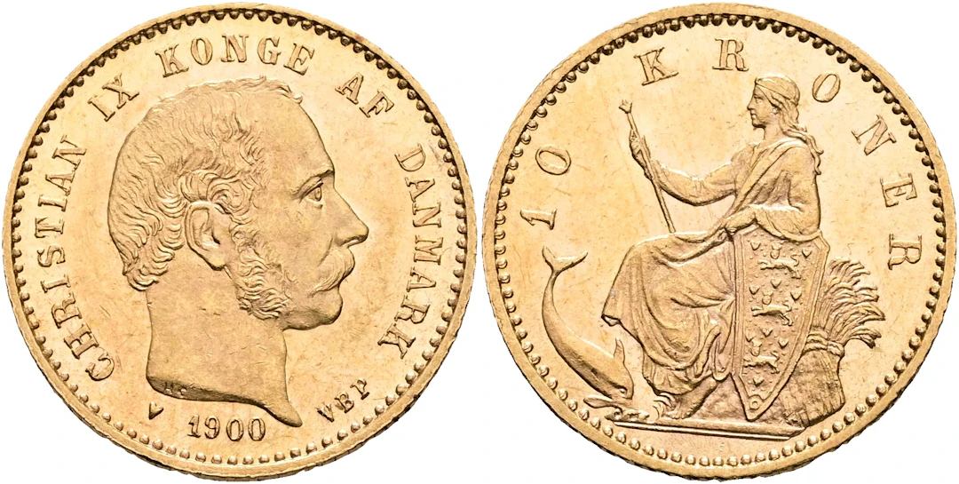 DANMARK / DENMARK. 10 kroner 1900