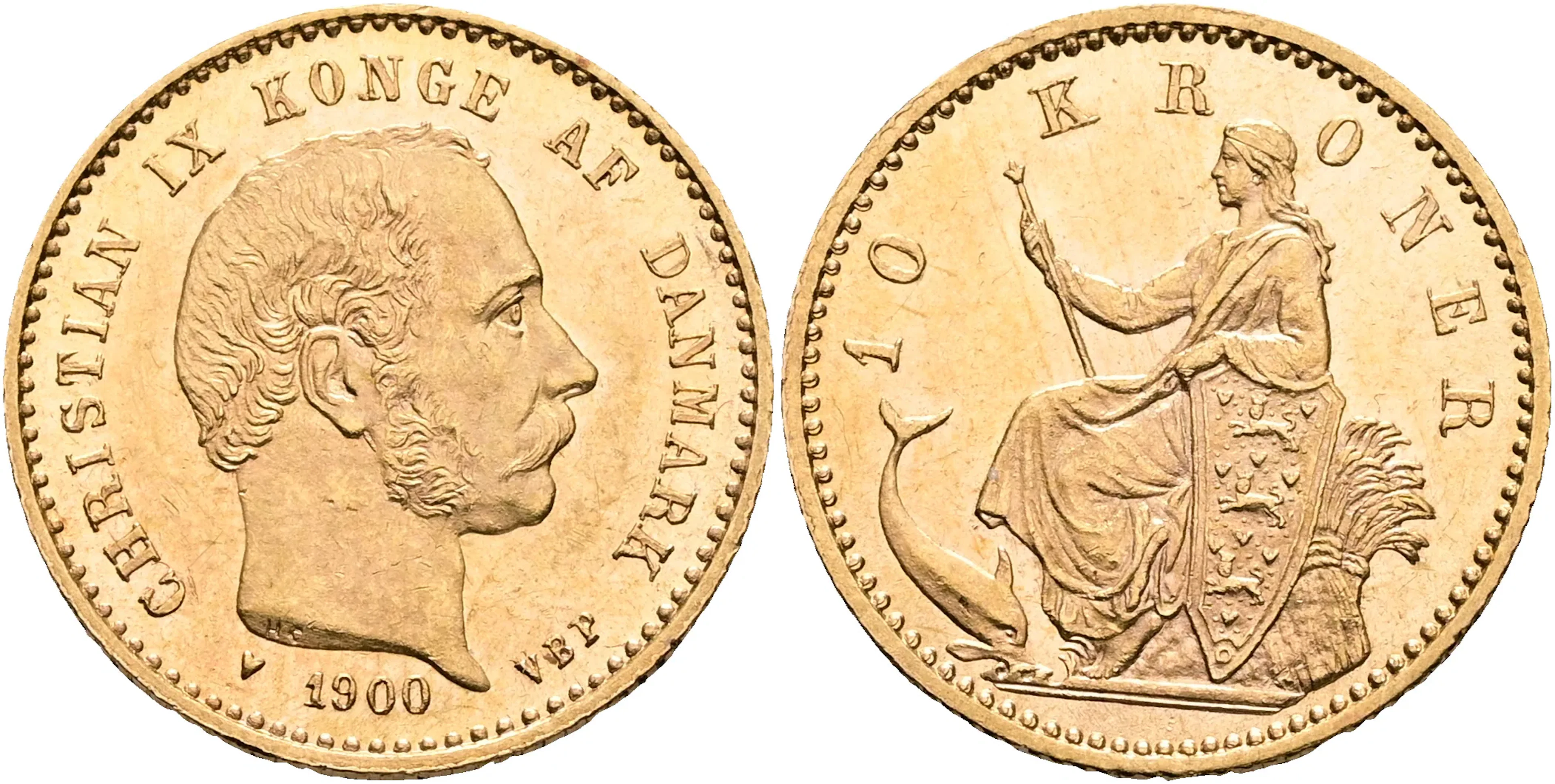 DANMARK / DENMARK. 10 kroner 1900