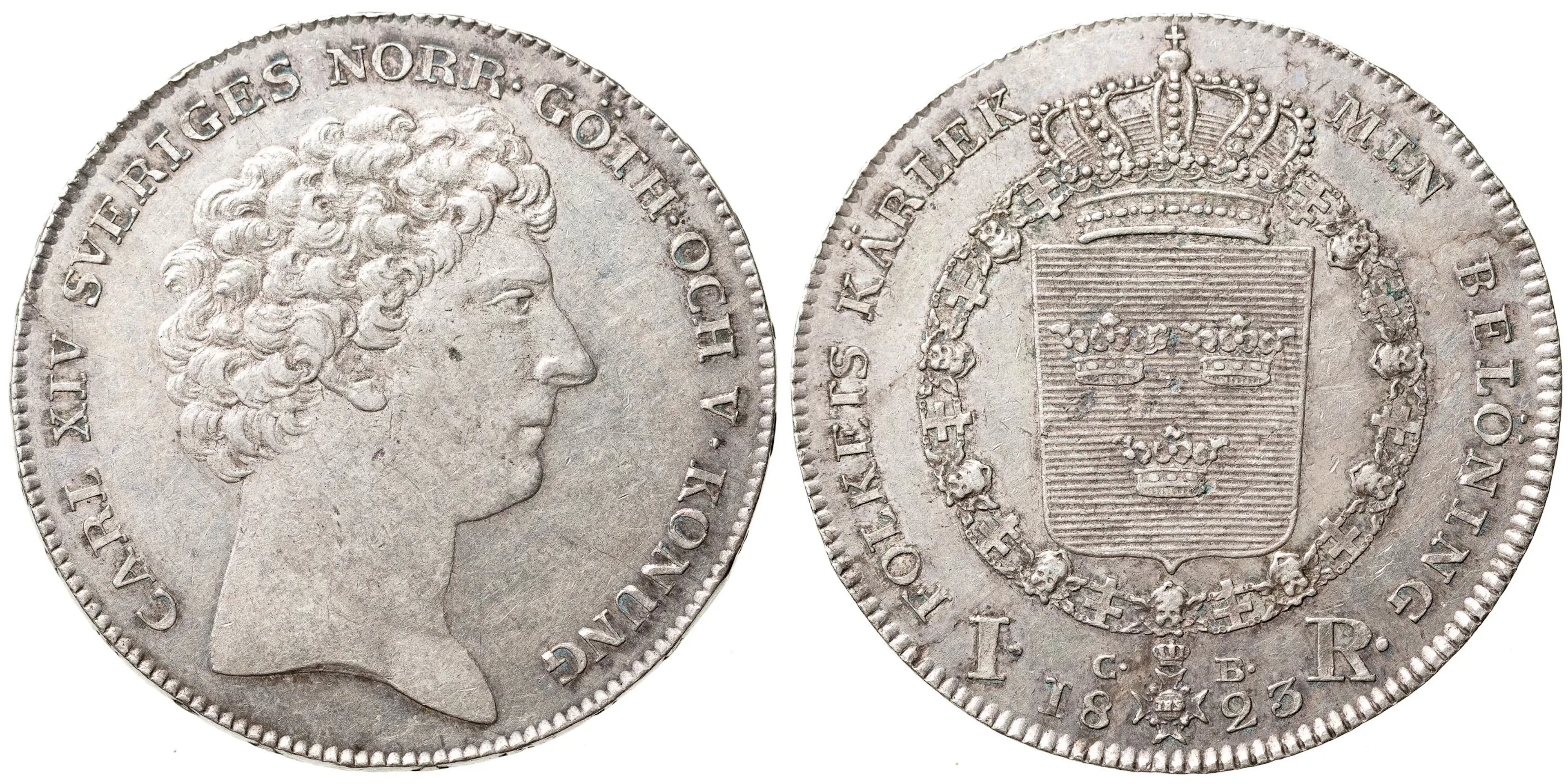 KARL XIV JOHAN (1818-1844). Riksdaler 1823