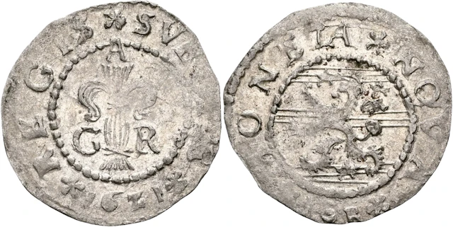 GUSTAV II ADOLF (1611-1632). Öre 1621