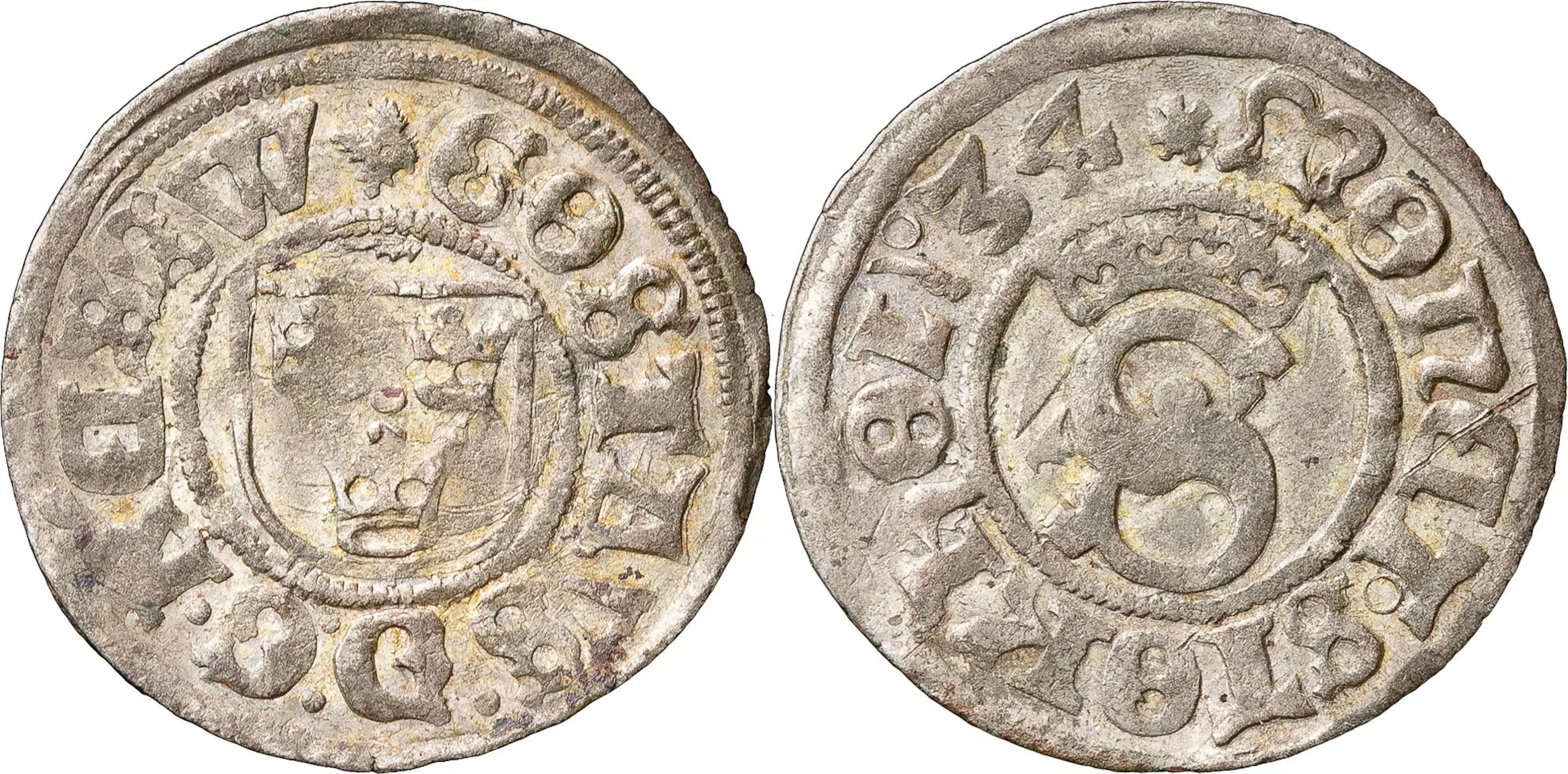 GUSTAV I (1523-1560). STOCKHOLM. Örtug 1534