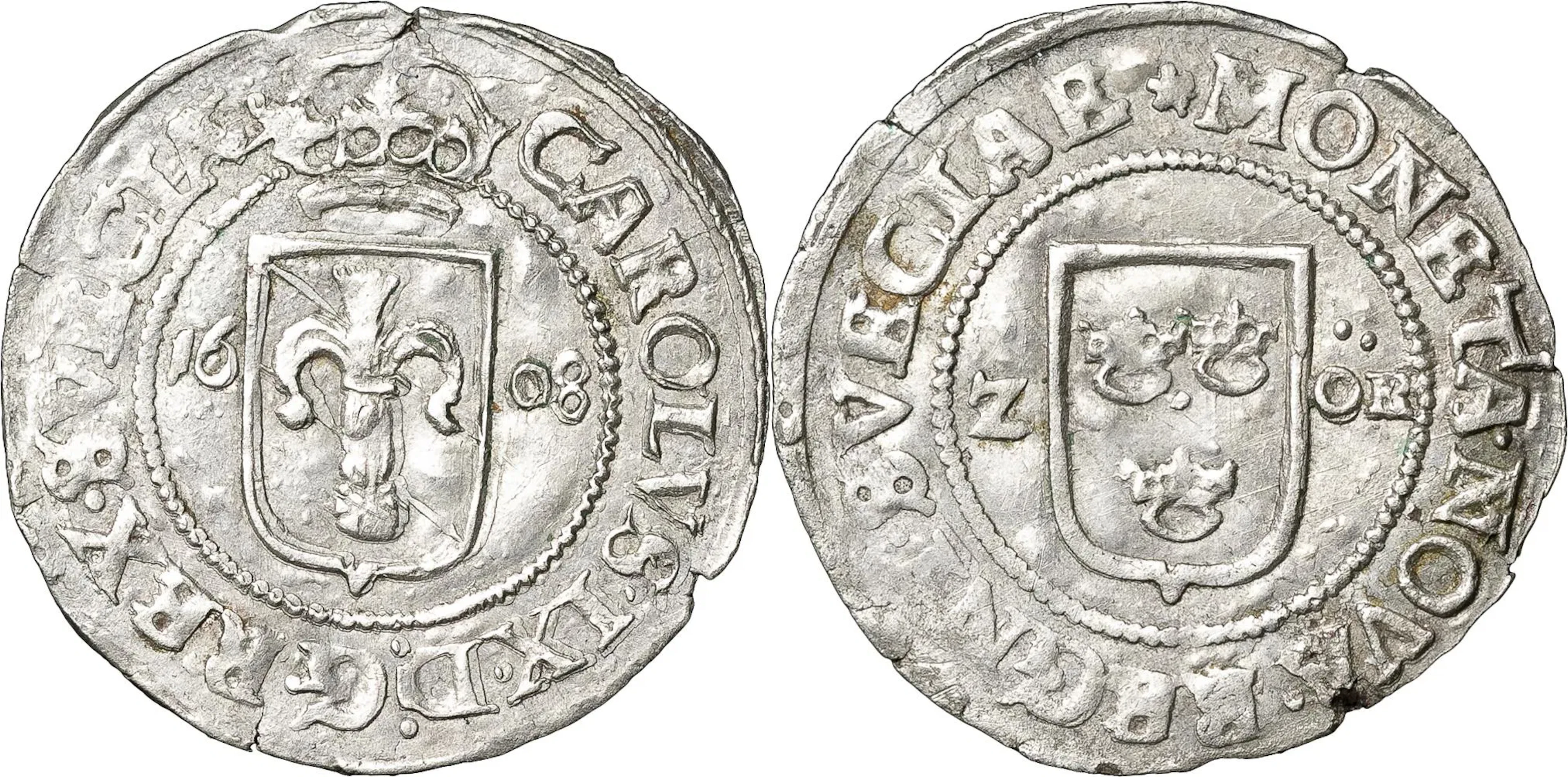 KARL IX (1604-1611). STOCKHOLM. 2 öre 1608