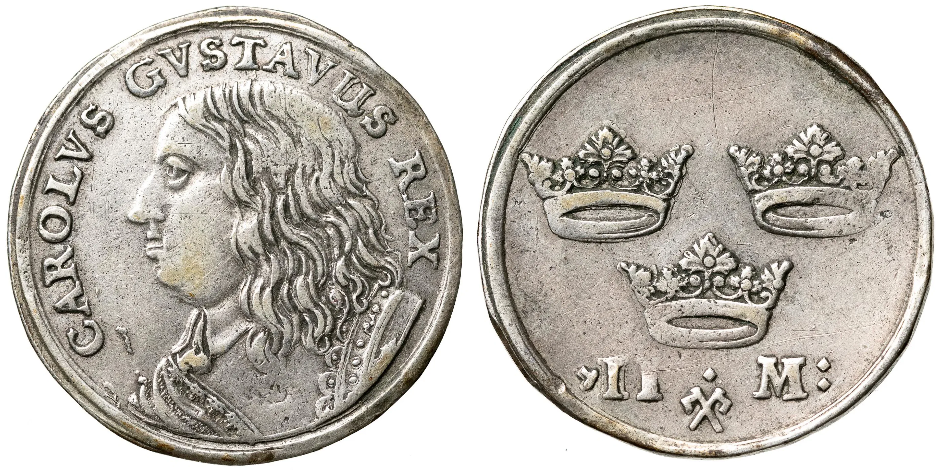 KARL X GUSTAV (1654-1660). 2 mark u.å