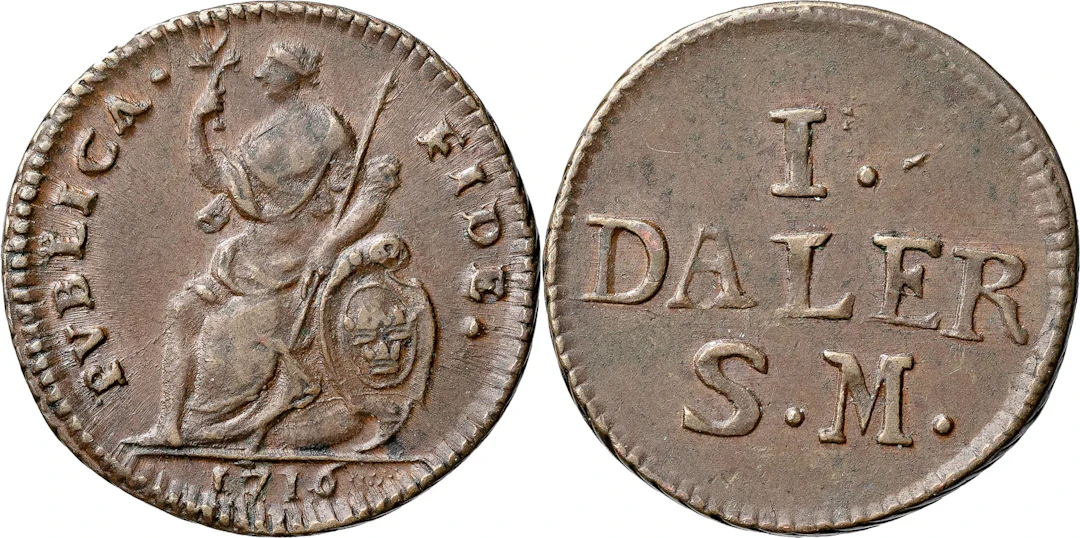 KARL XII (1697-1718). STOCKHOLM. Daler SM 1716