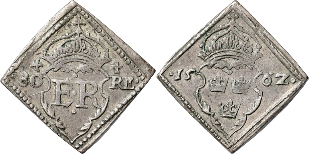 ERIK XIV (1560-1568). STOCKHOLM. 8 öre 1562
