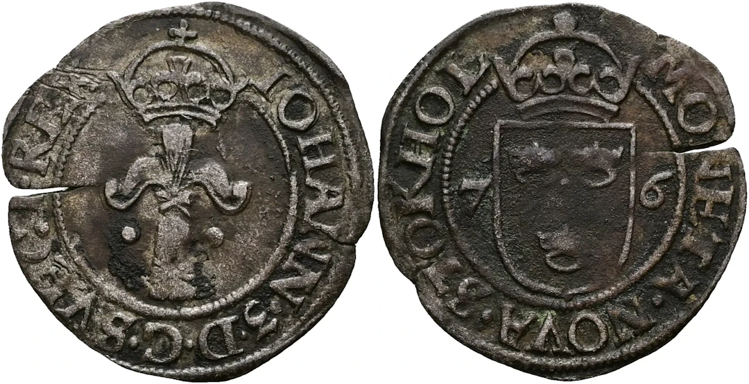 JOHAN III (1568-1592). Fyrk 1576