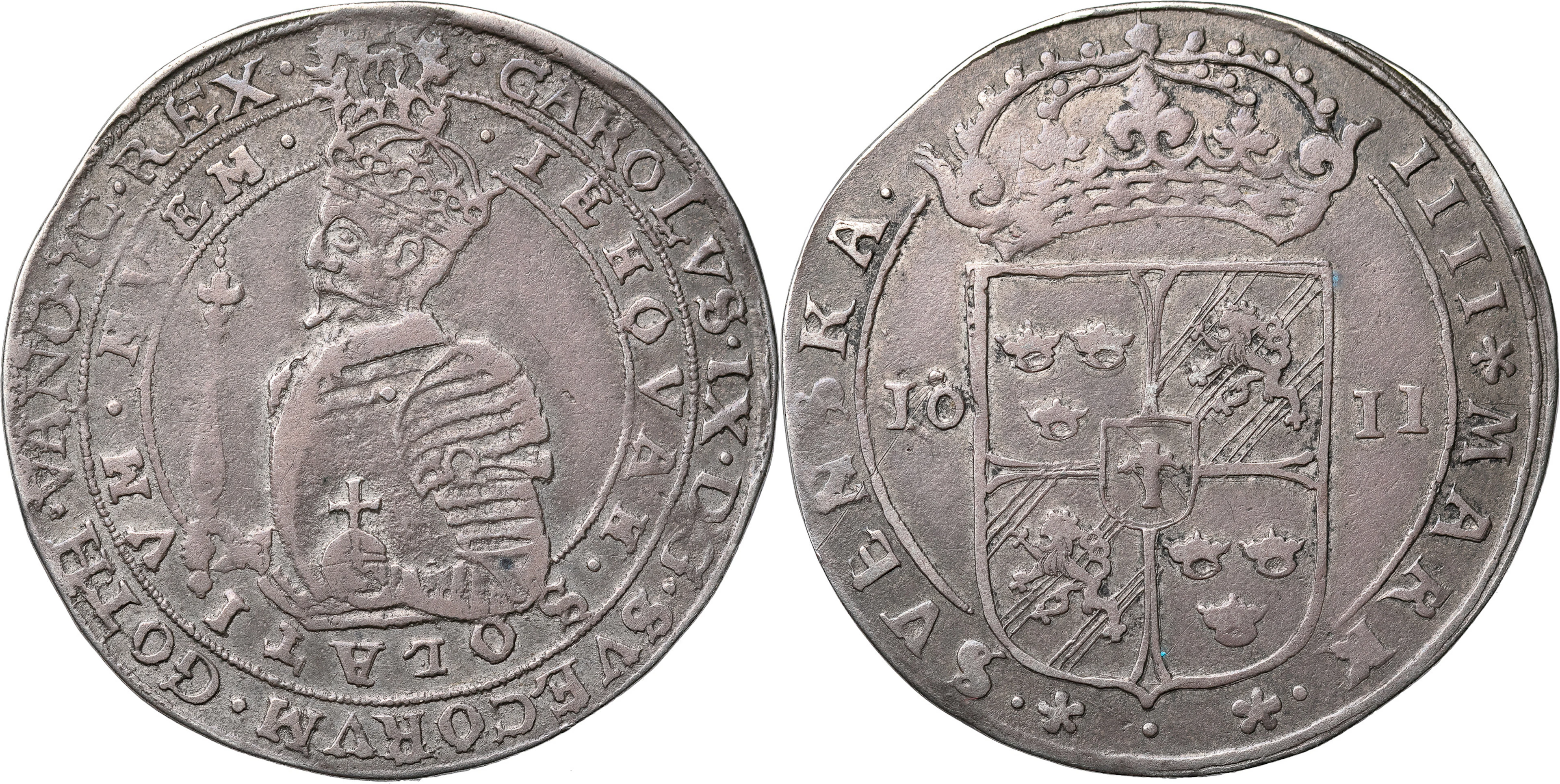 KARL IX (1604-1611). STOCKHOLM. 4 mark 1611