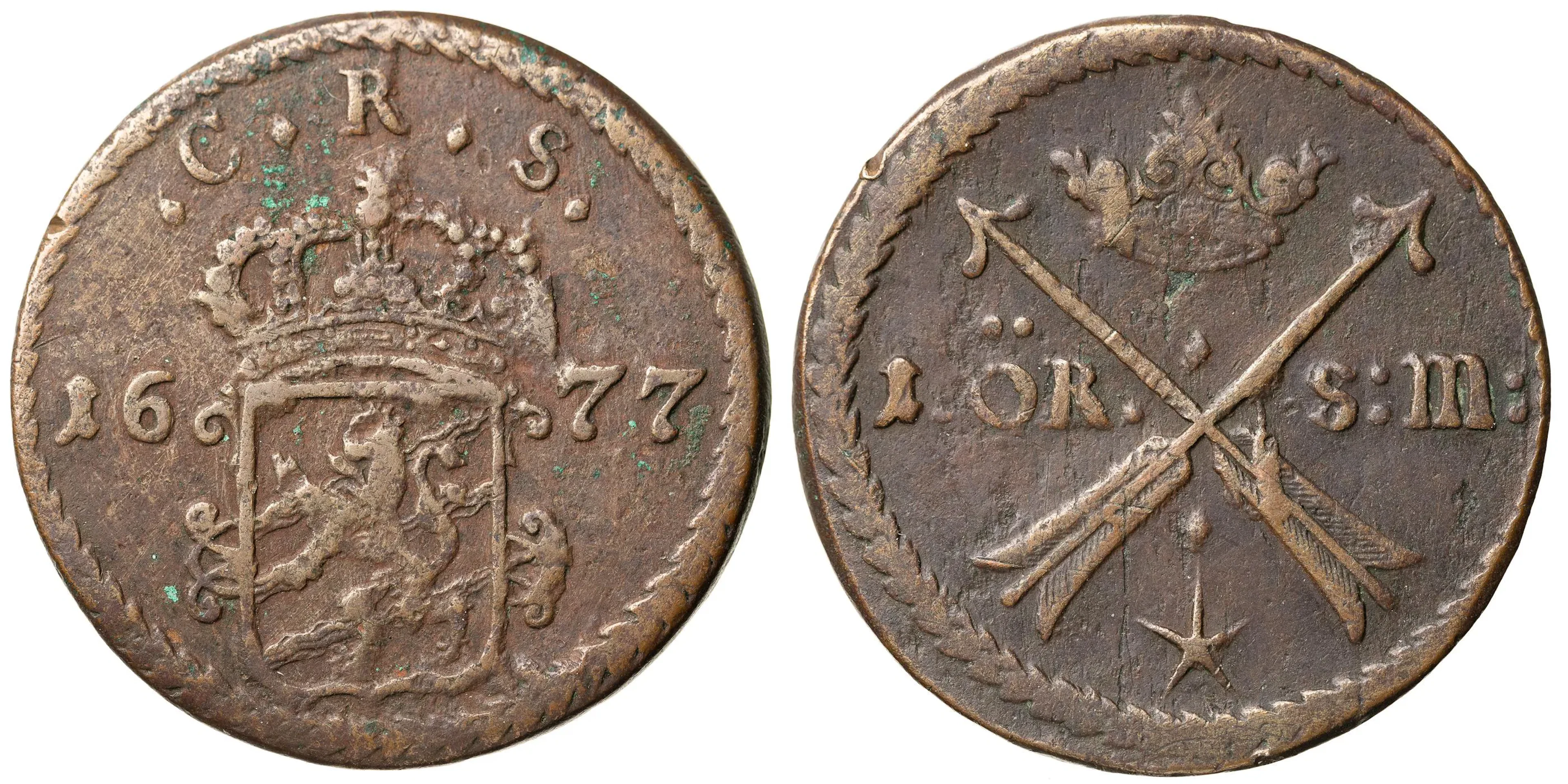 KARL XI (1660-1697). Öre SM 1677
