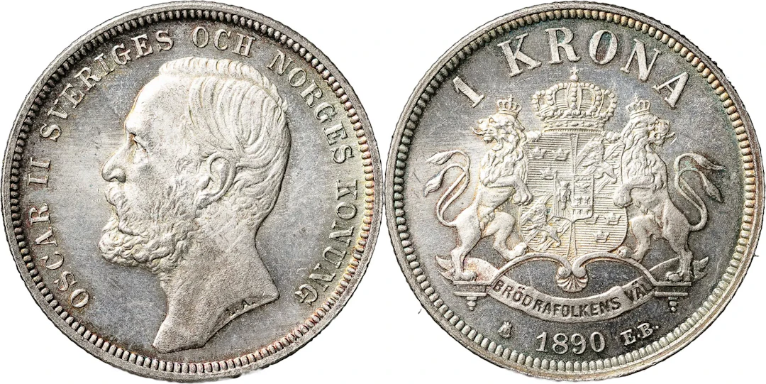 OSKAR II (1872-1907). Krona 1890. SM 73