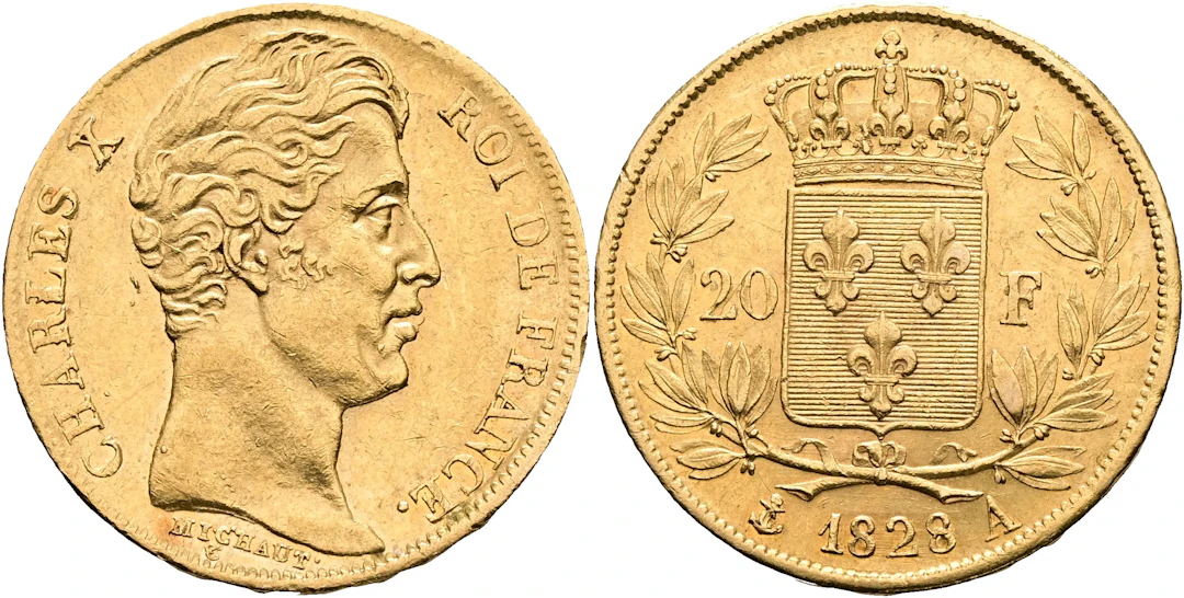 FRANKRIKE / FRANCE. 20 francs 1828