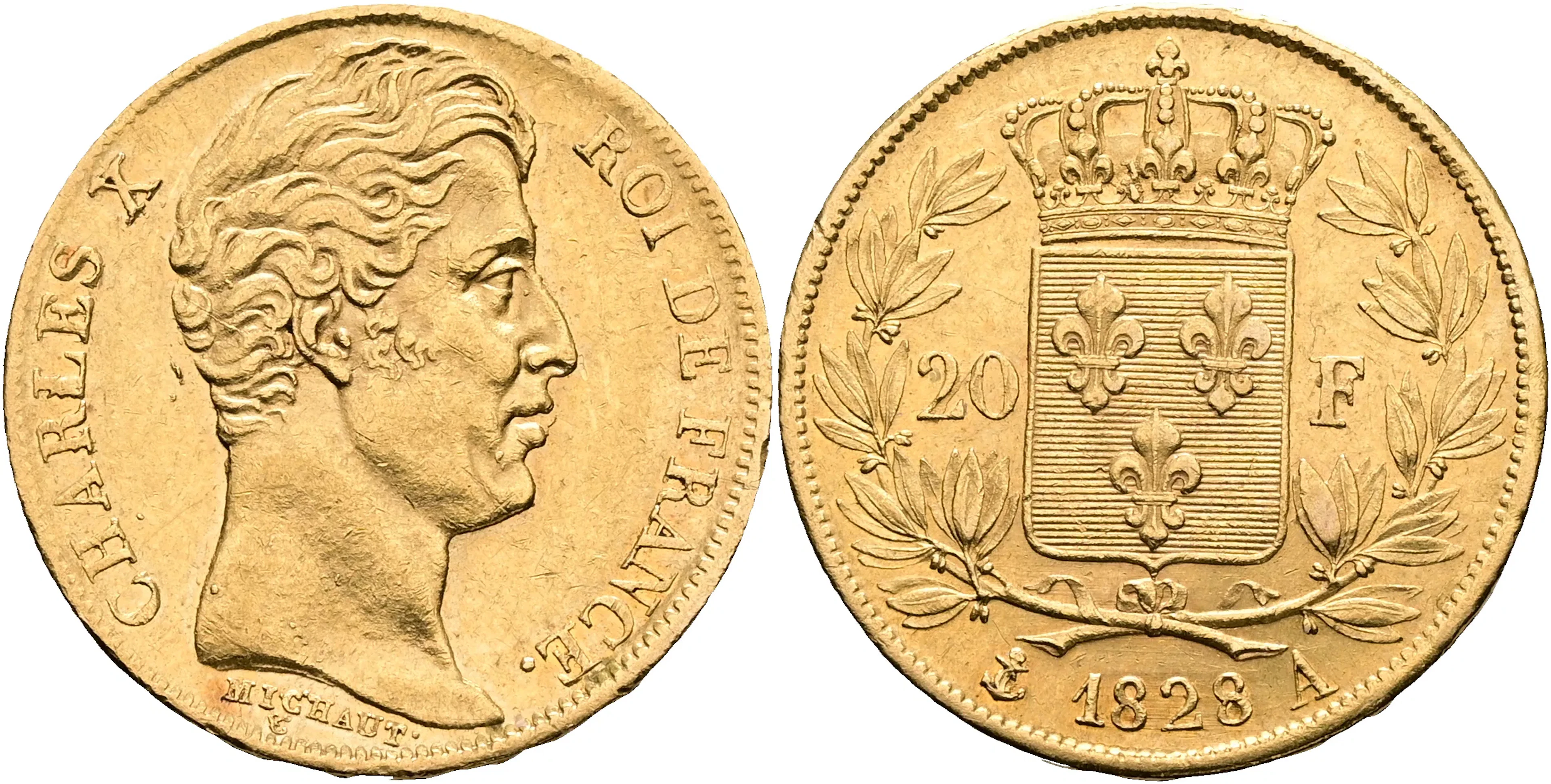 FRANKRIKE / FRANCE. 20 francs 1828