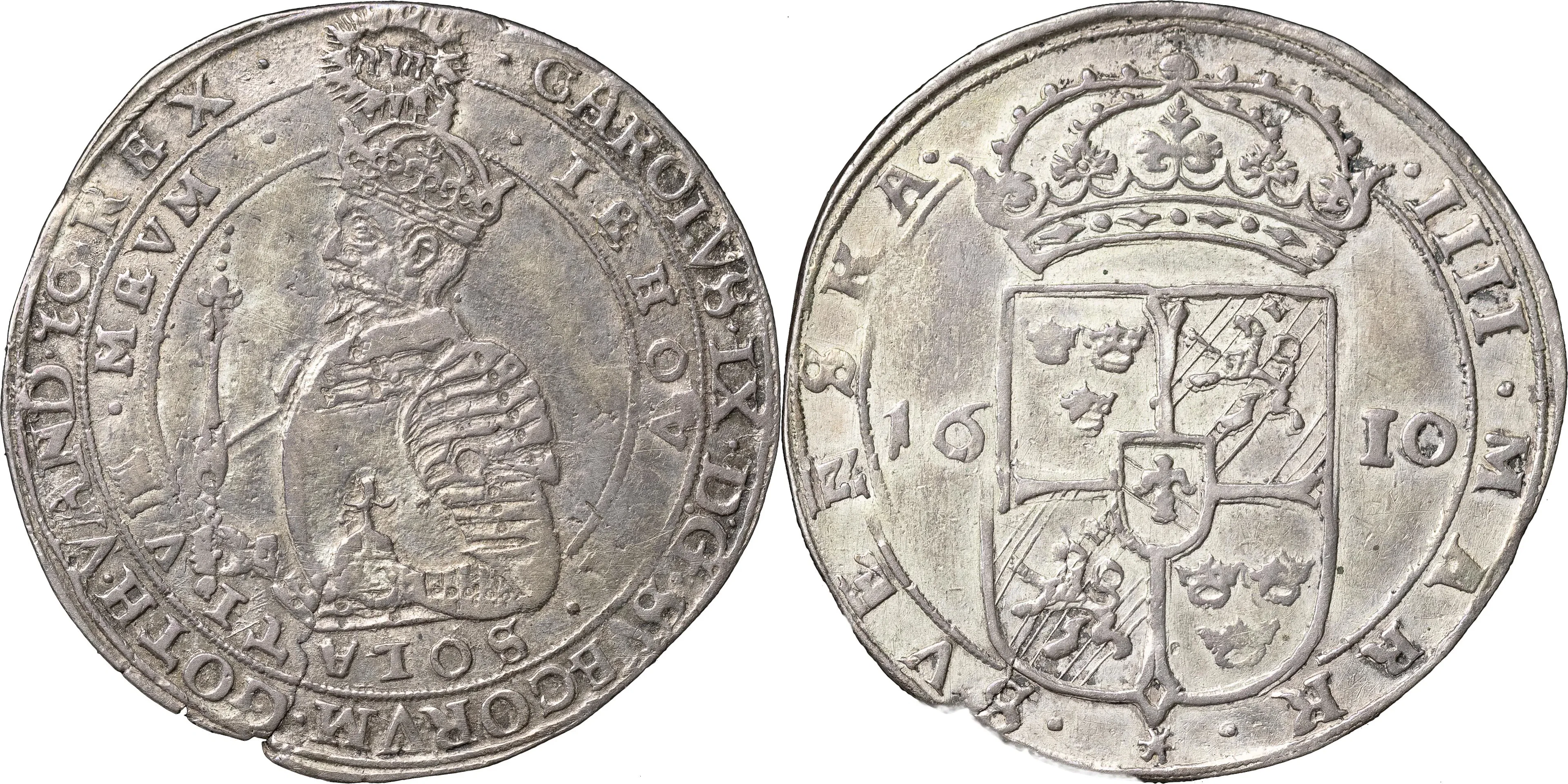 KARL IX (1604-1611). STOCKHOLM. 4 mark 1610